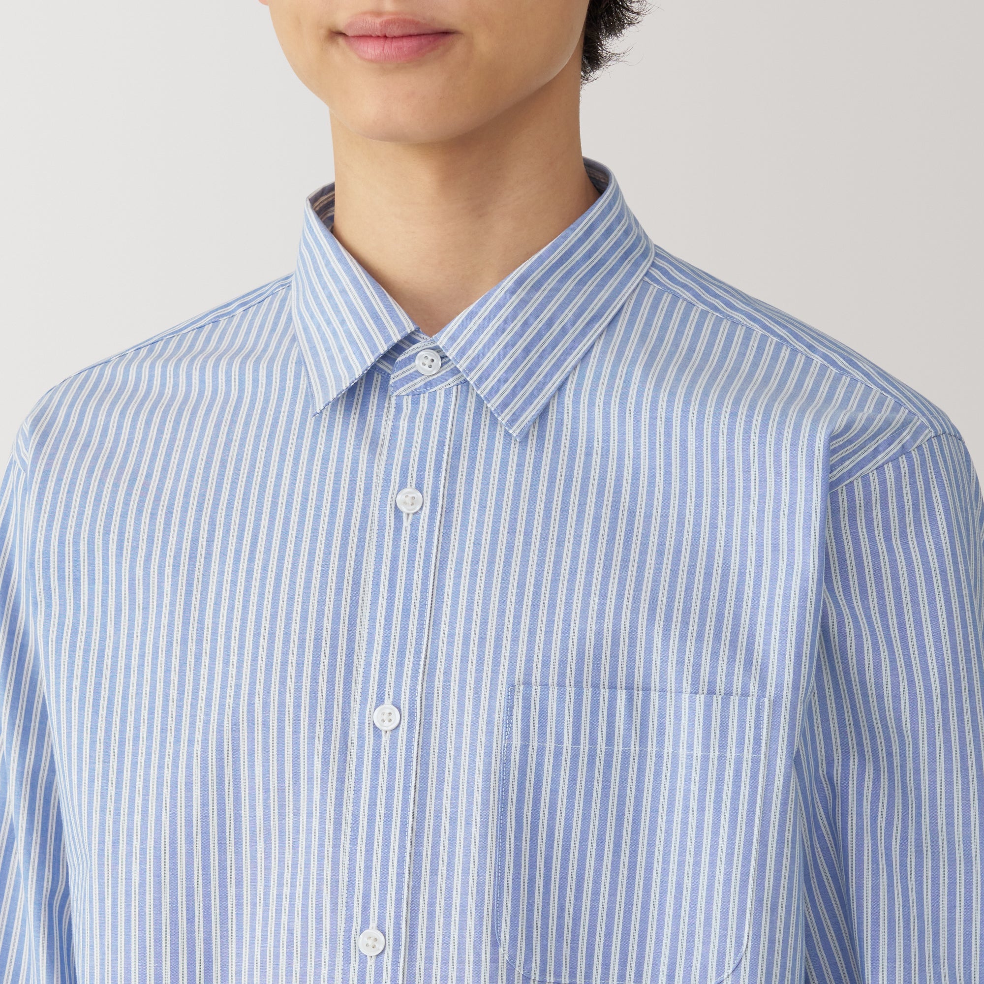 Men's Broadcloth Striped Long Sleeve Shirt - Image 7