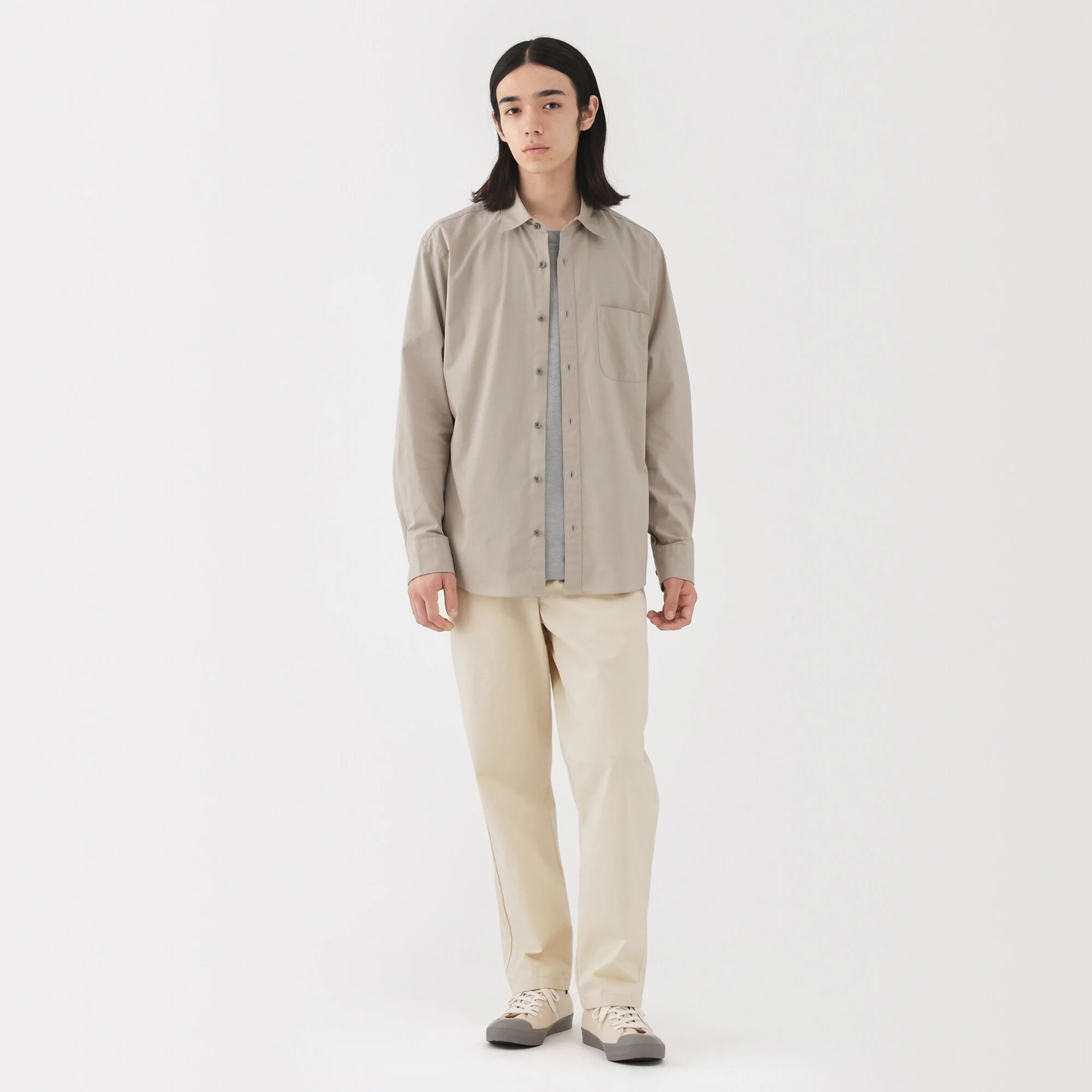 Men's Washed Denim Easy Pants - Natural - Image 4