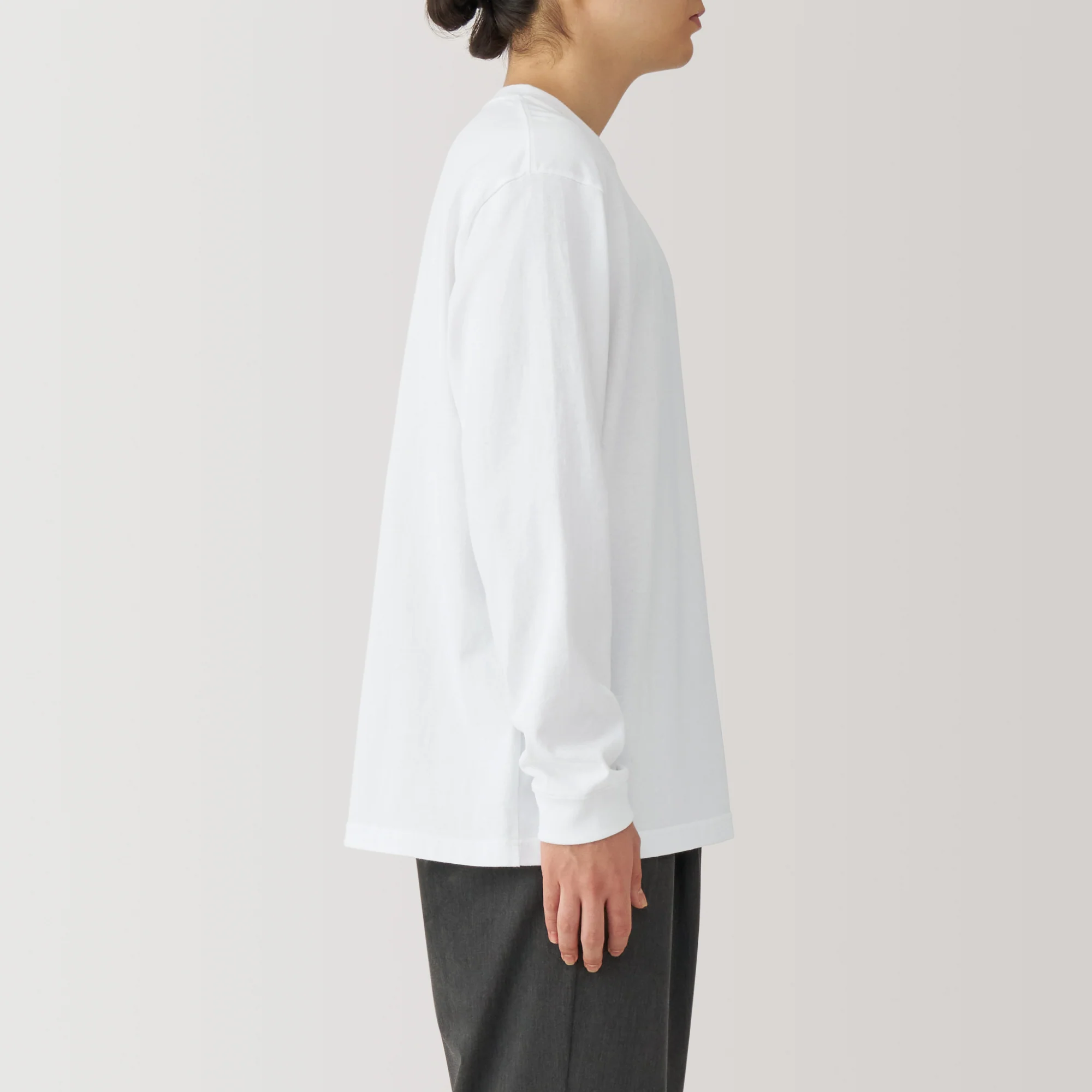 Men's Washed Heavy Weight Crew Neck Long Sleeve T-Shirt - Image 12
