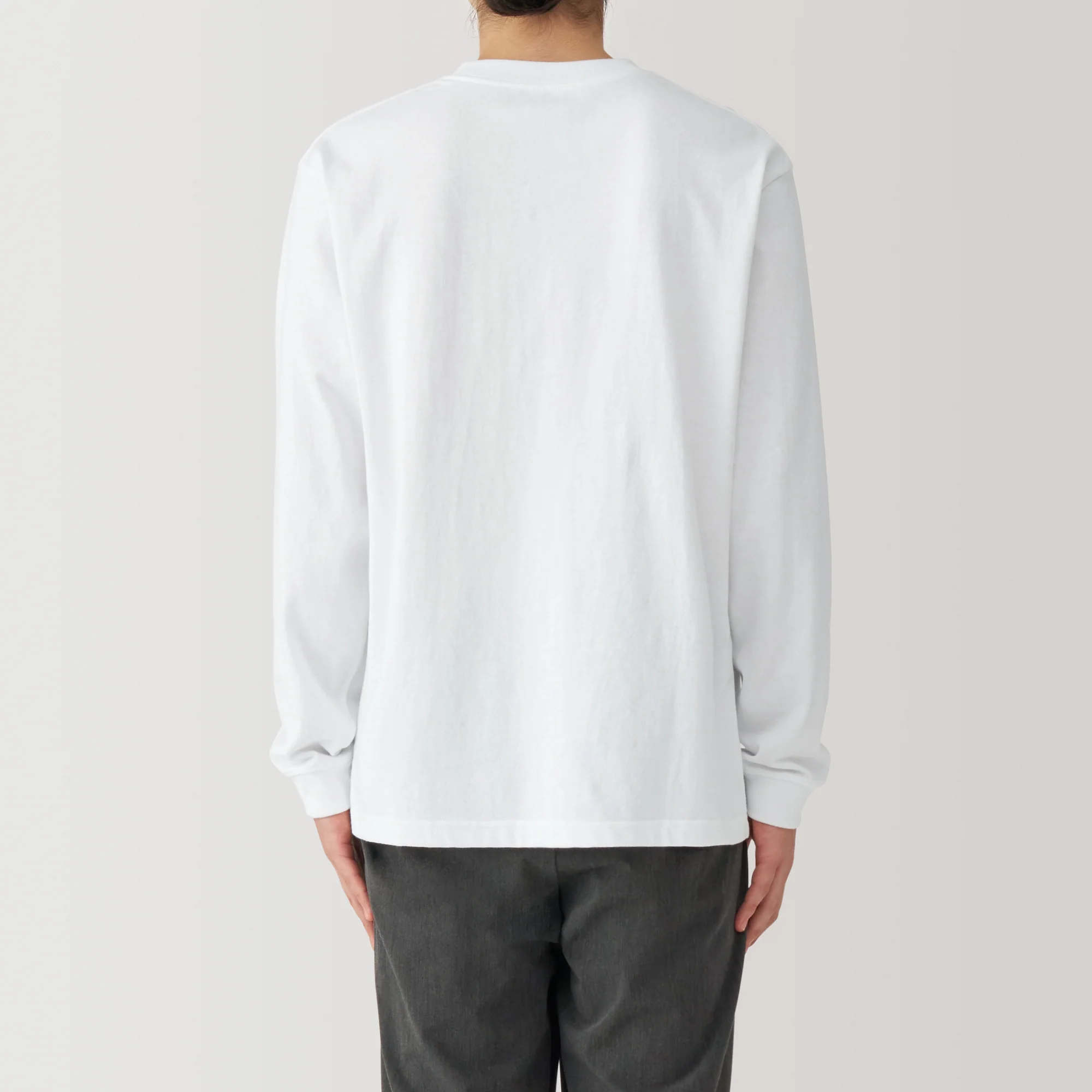 Men's Washed Heavy Weight Crew Neck Long Sleeve T-Shirt - Image 13