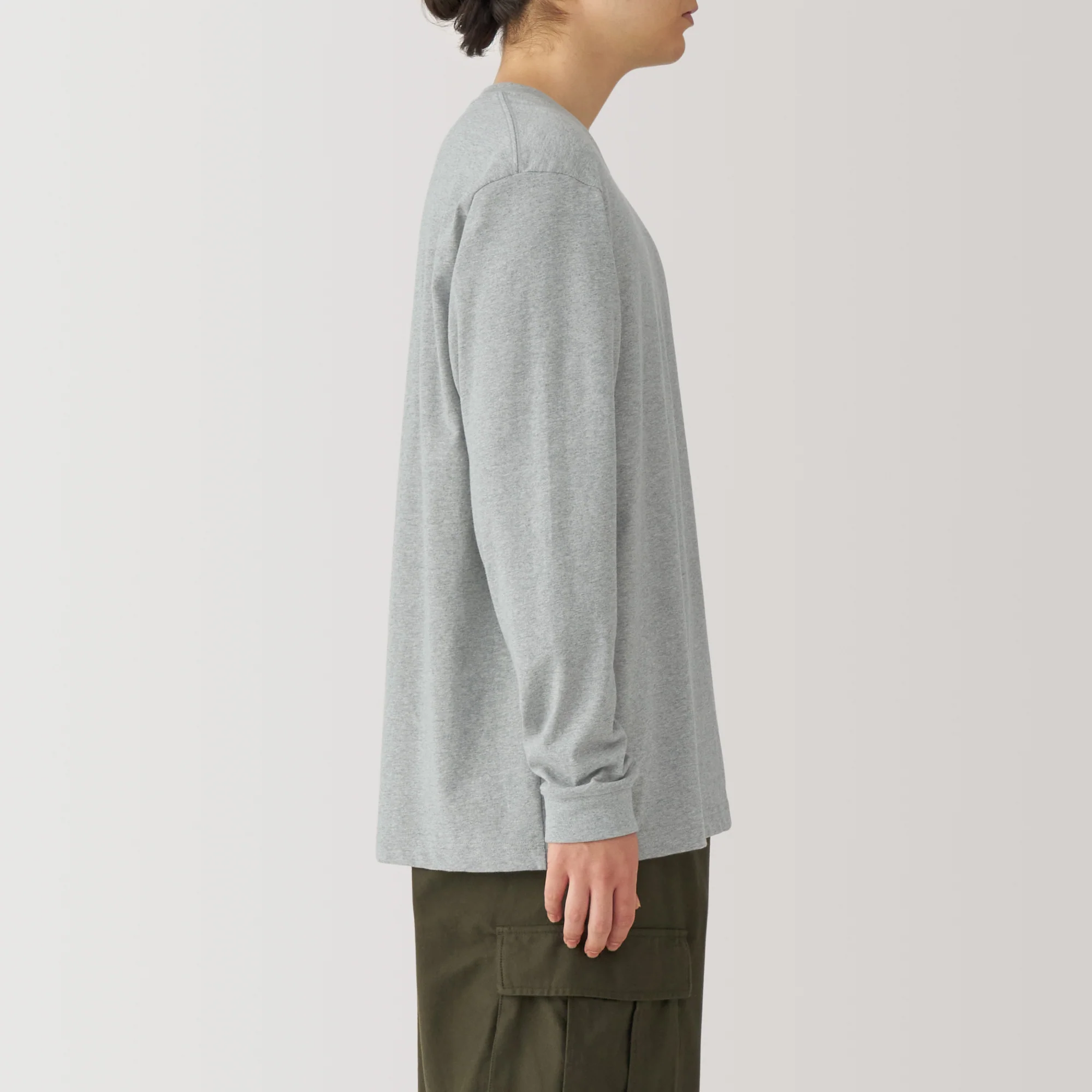 Men's Washed Heavy Weight Crew Neck Long Sleeve T-Shirt - Image 19