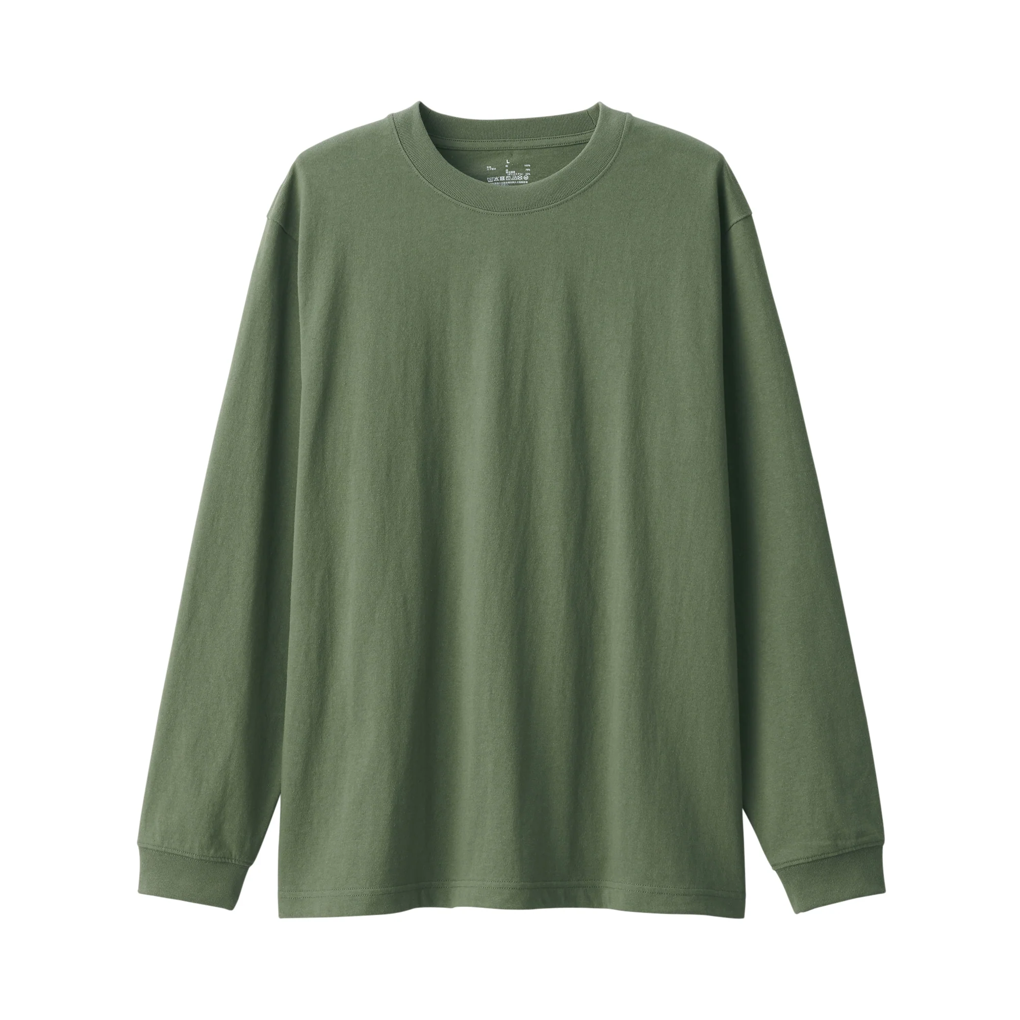 Men's Washed Heavy Weight Crew Neck Long Sleeve T-Shirt - Image 2
