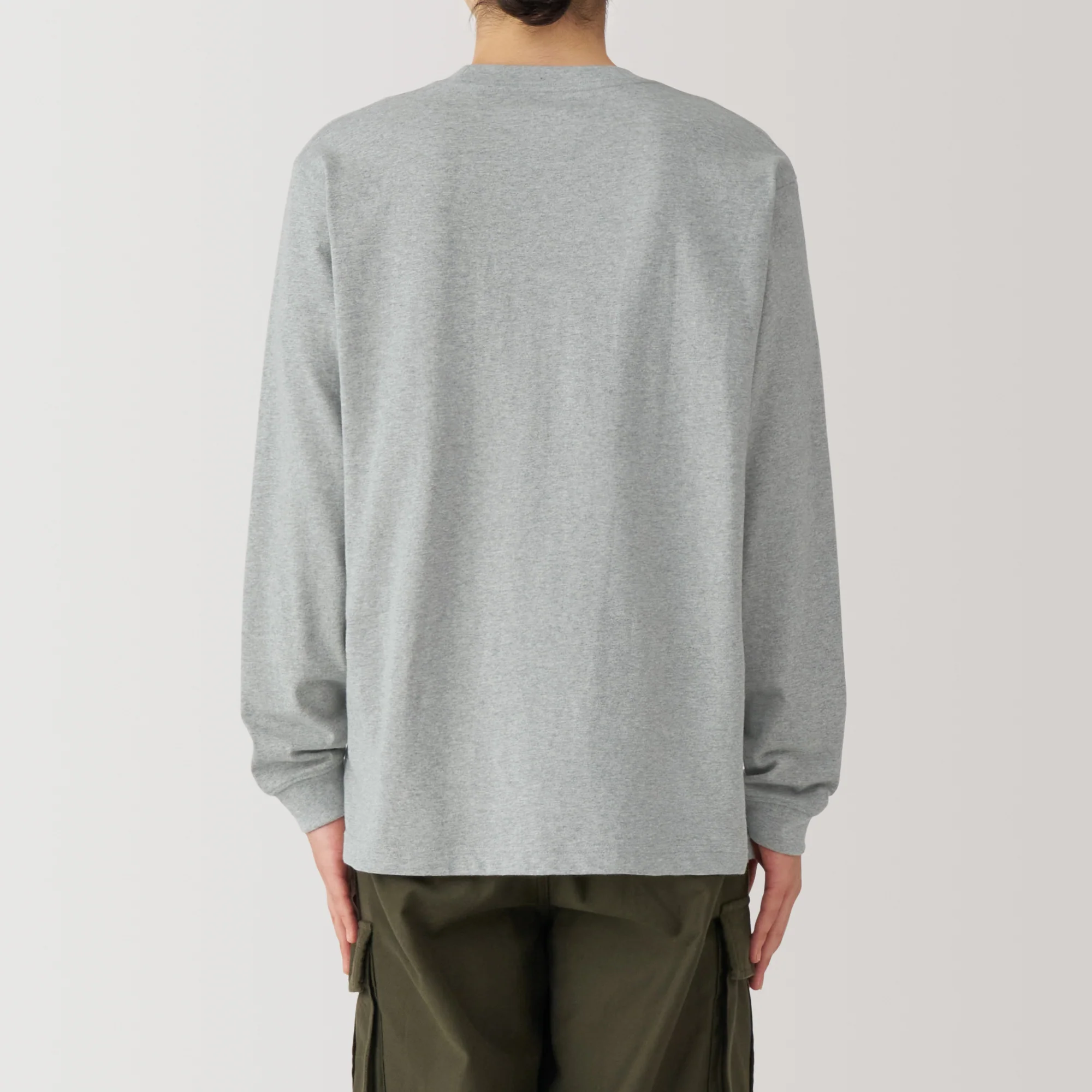 Men's Washed Heavy Weight Crew Neck Long Sleeve T-Shirt - Image 20