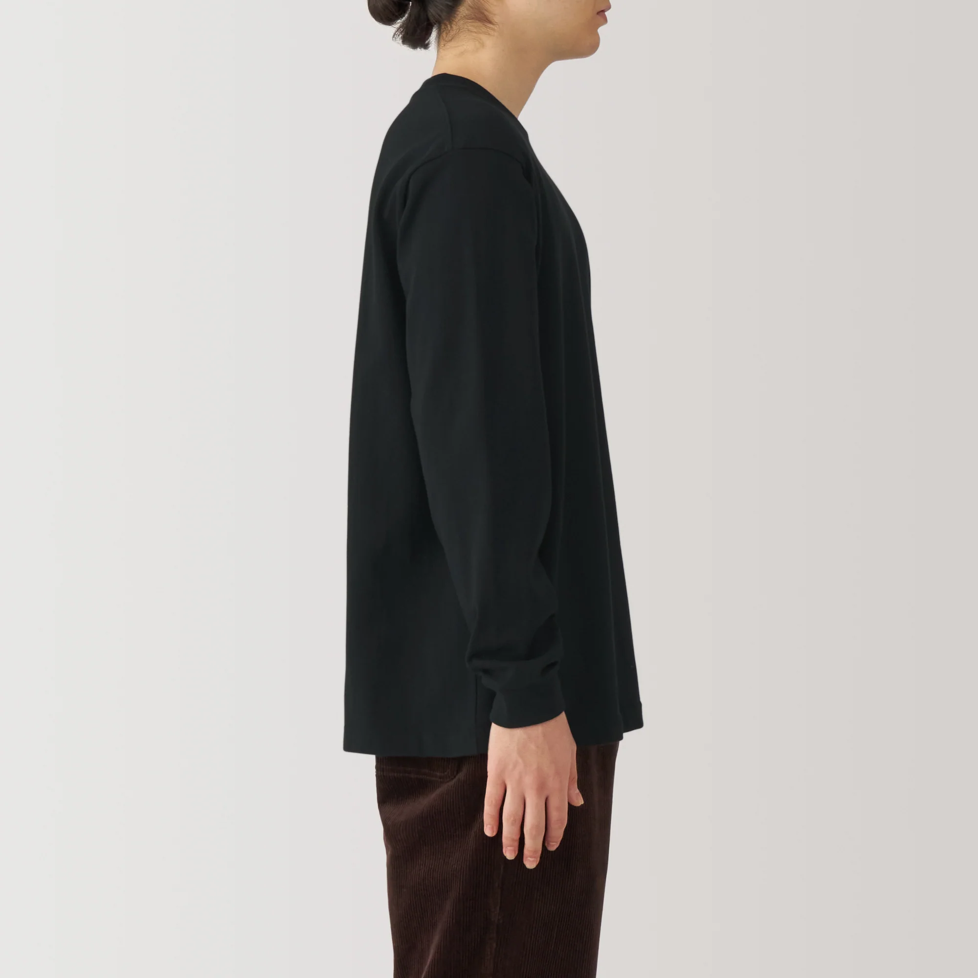 Men's Washed Heavy Weight Crew Neck Long Sleeve T-Shirt - Image 26
