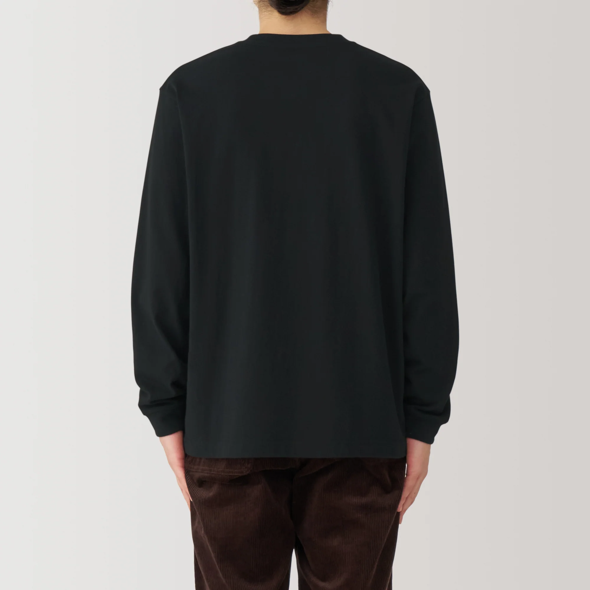 Men's Washed Heavy Weight Crew Neck Long Sleeve T-Shirt - Image 27