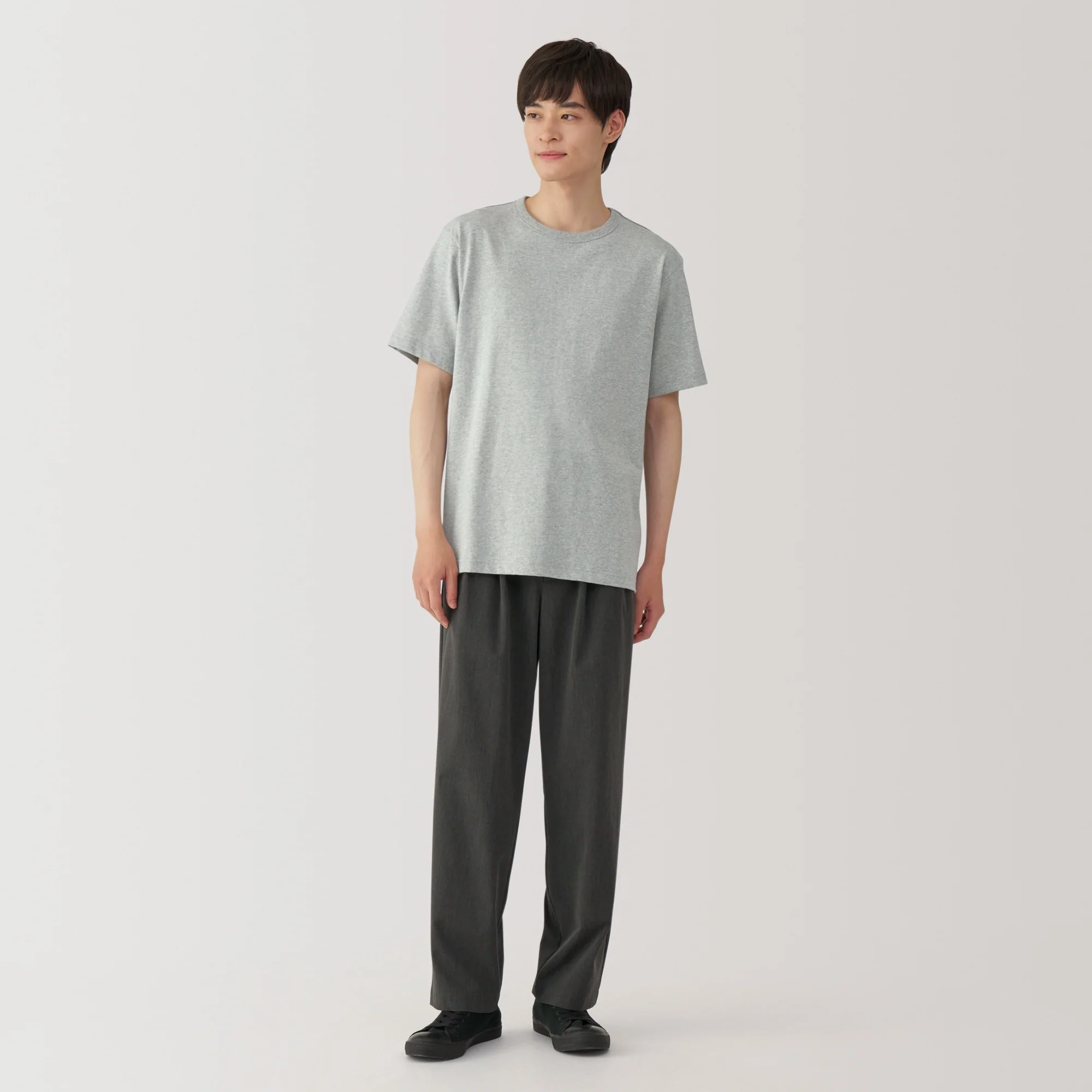 Men's Washed Heavy Weight Crew Neck Short Sleeve T-Shirt - Image 32
