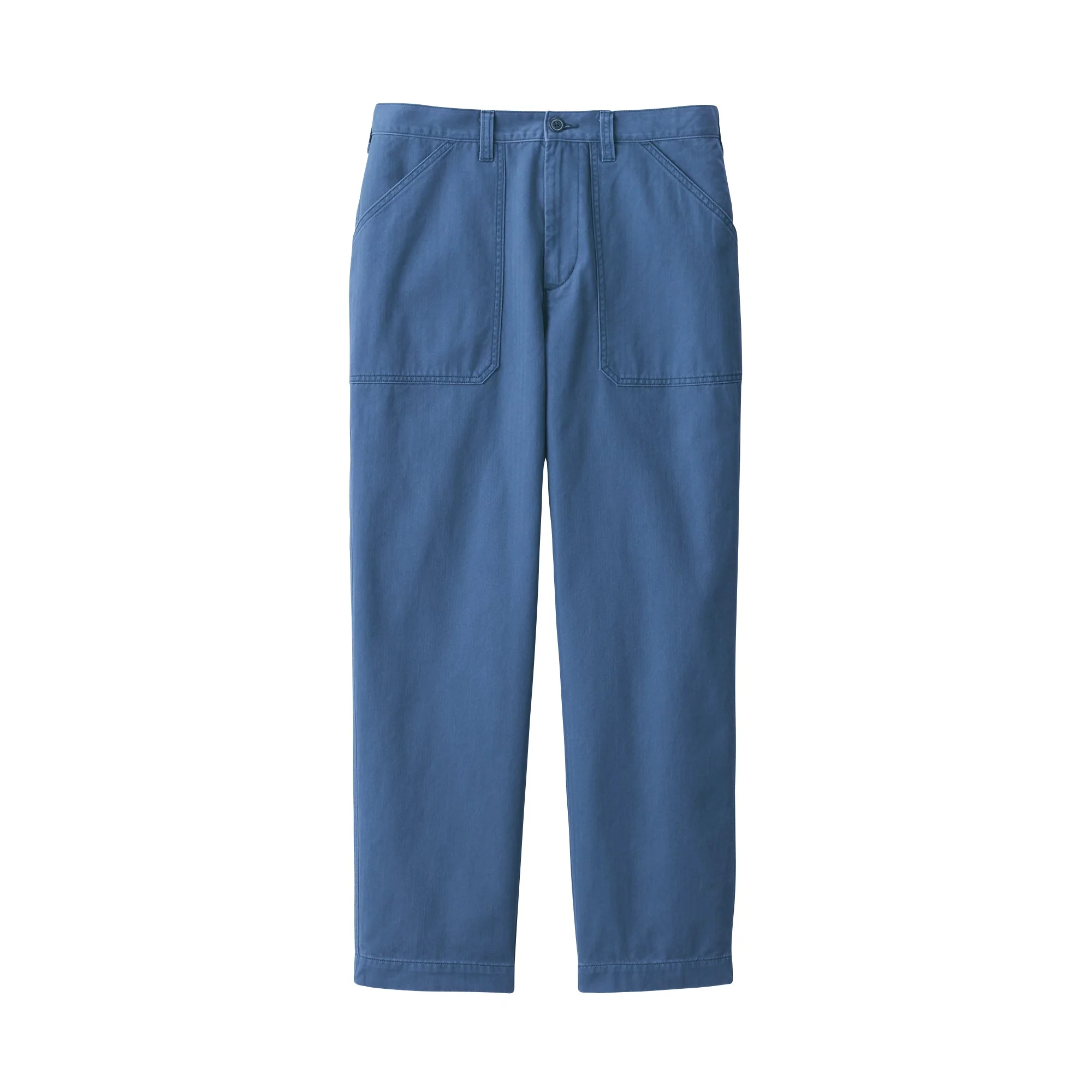 Men's Washed Herringbone Baker Trousers - Image 11