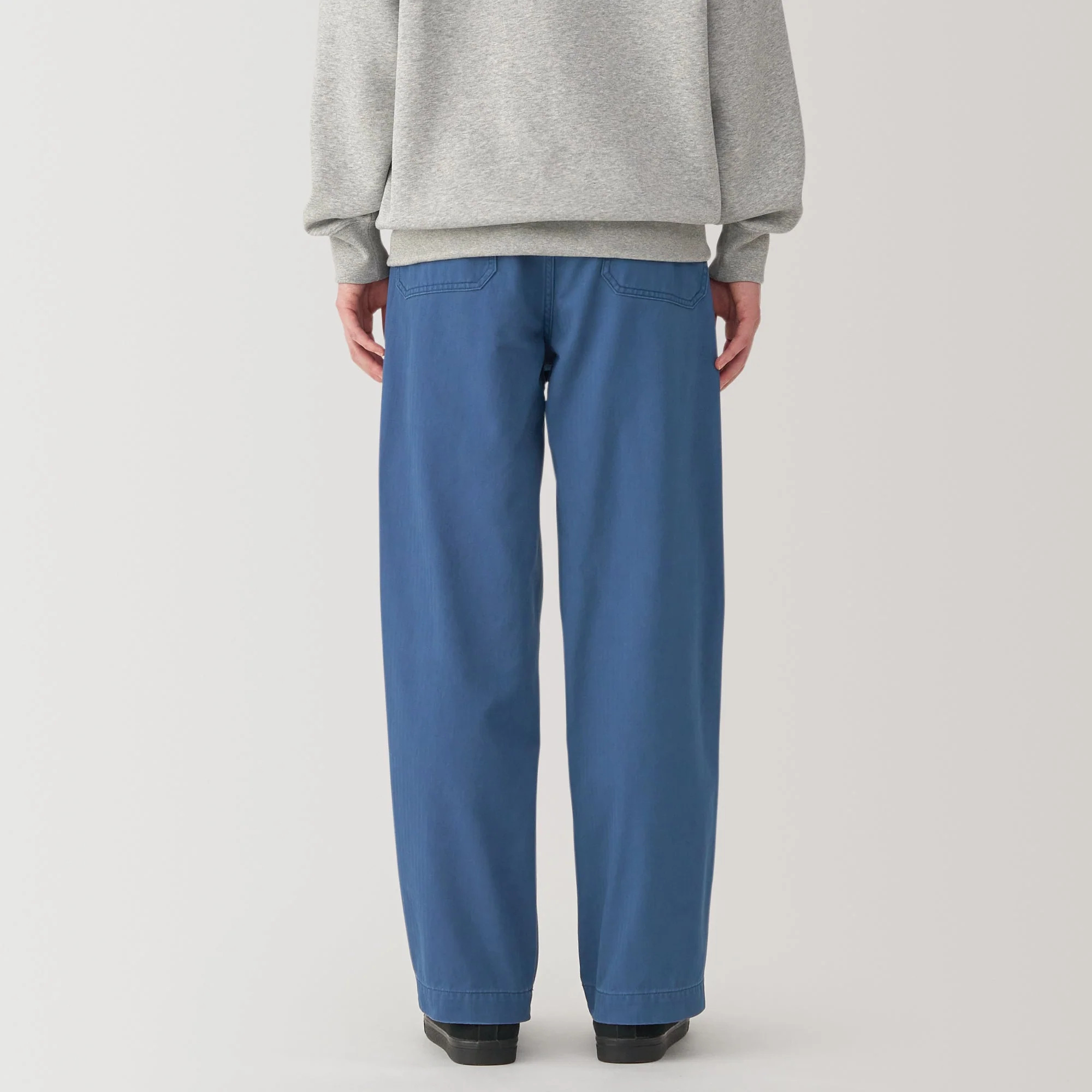 Men's Washed Herringbone Baker Trousers - Image 15