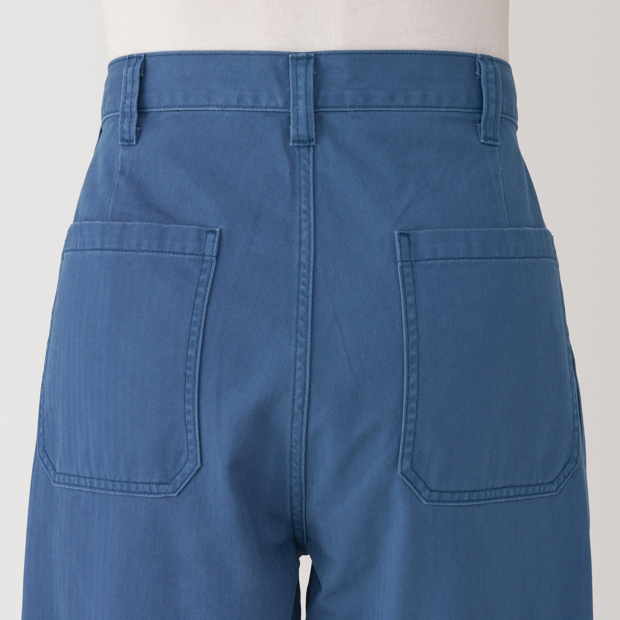 Men's Washed Herringbone Baker Trousers - Image 17