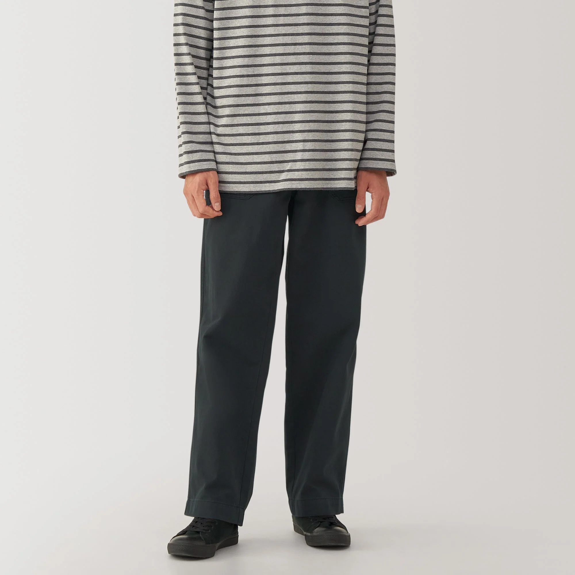 Men's Washed Herringbone Baker Trousers - Image 21