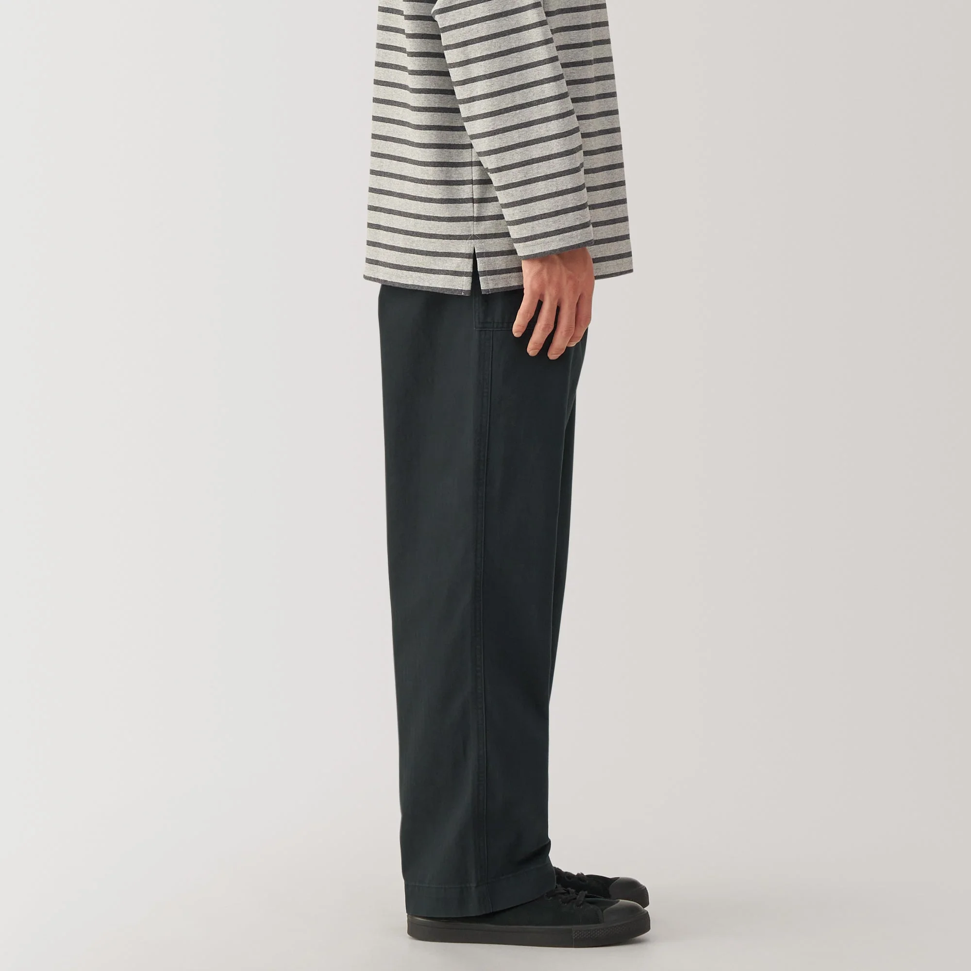 Men's Washed Herringbone Baker Trousers - Image 23