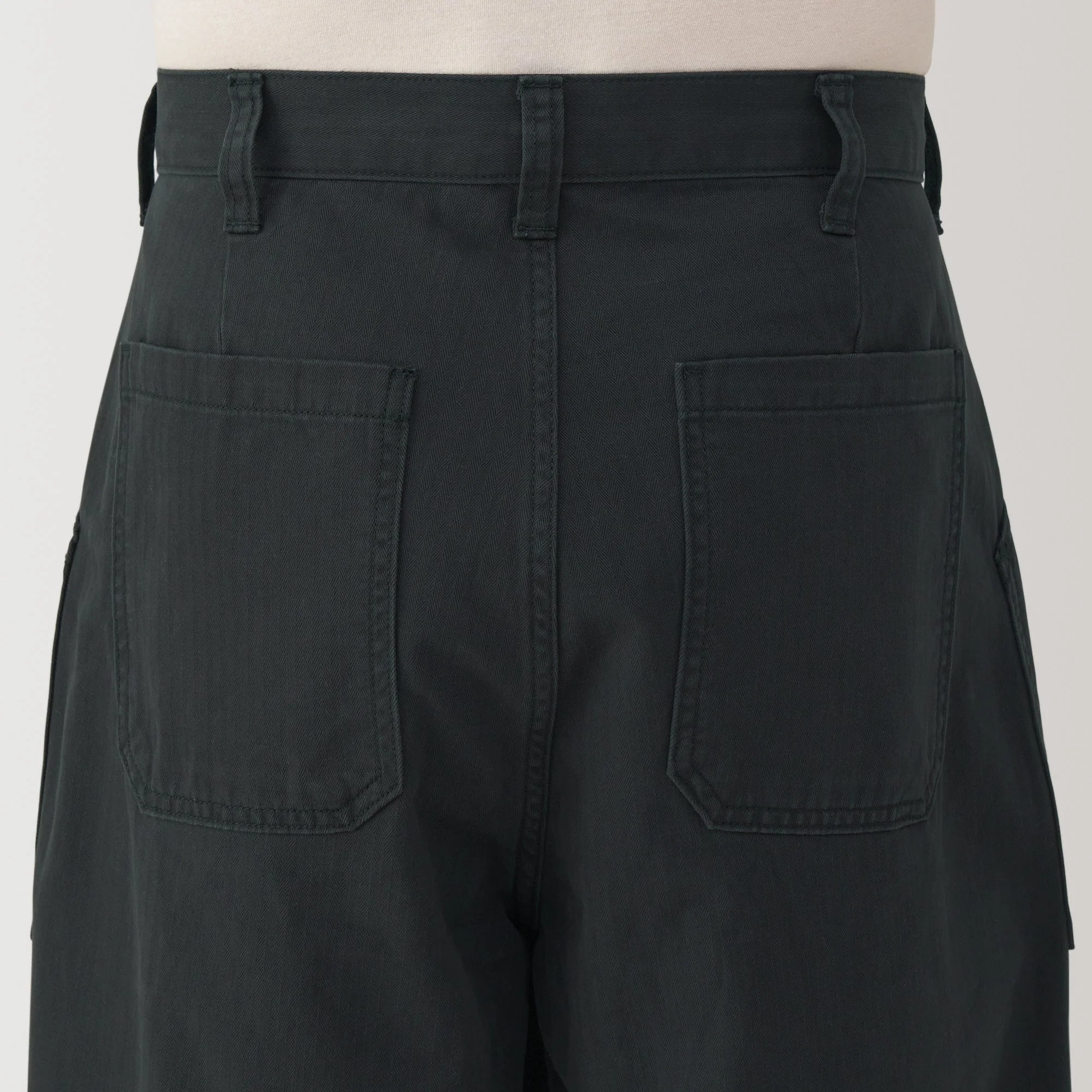 Men's Washed Herringbone Baker Trousers - Image 26