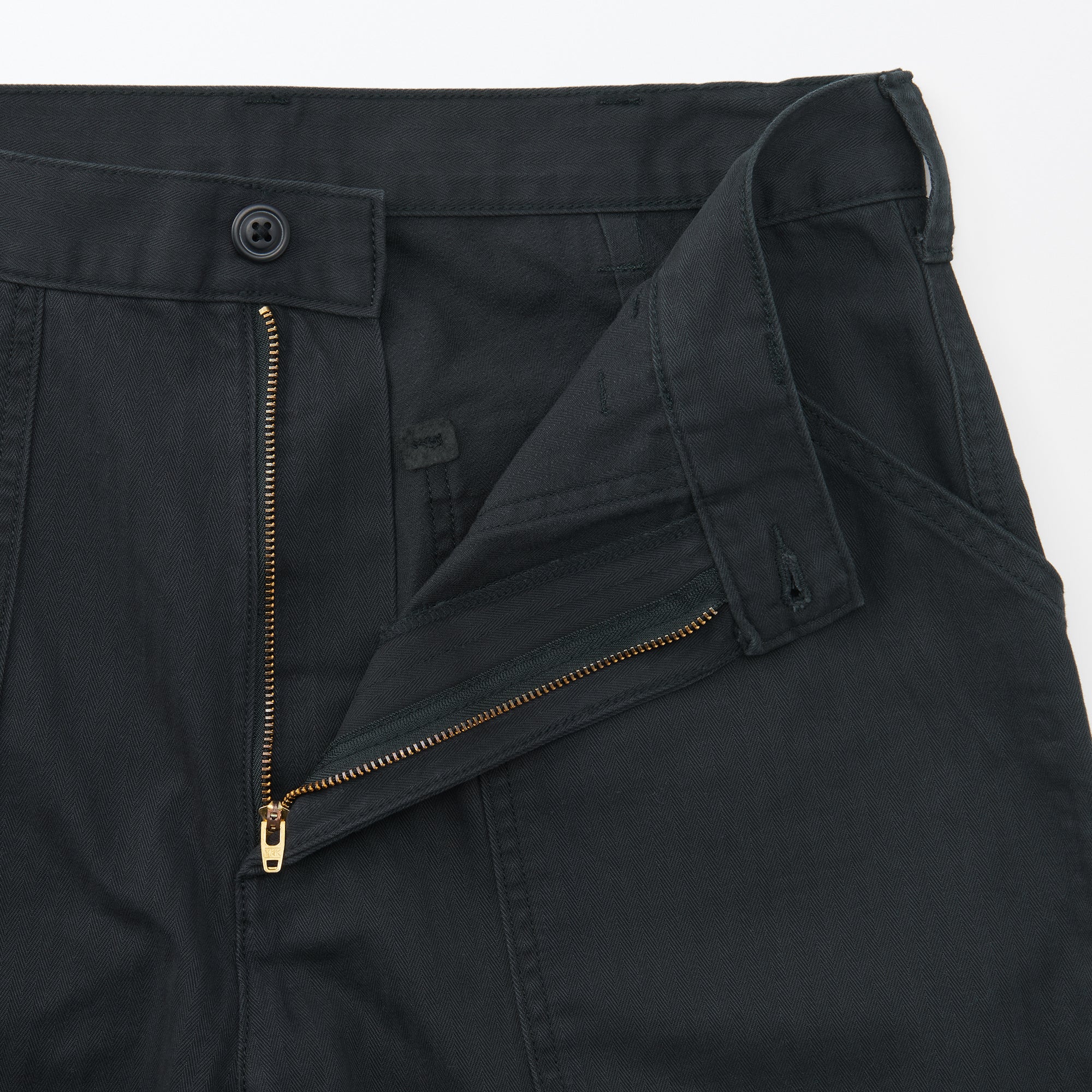 Men's Washed Herringbone Baker Trousers - Image 27