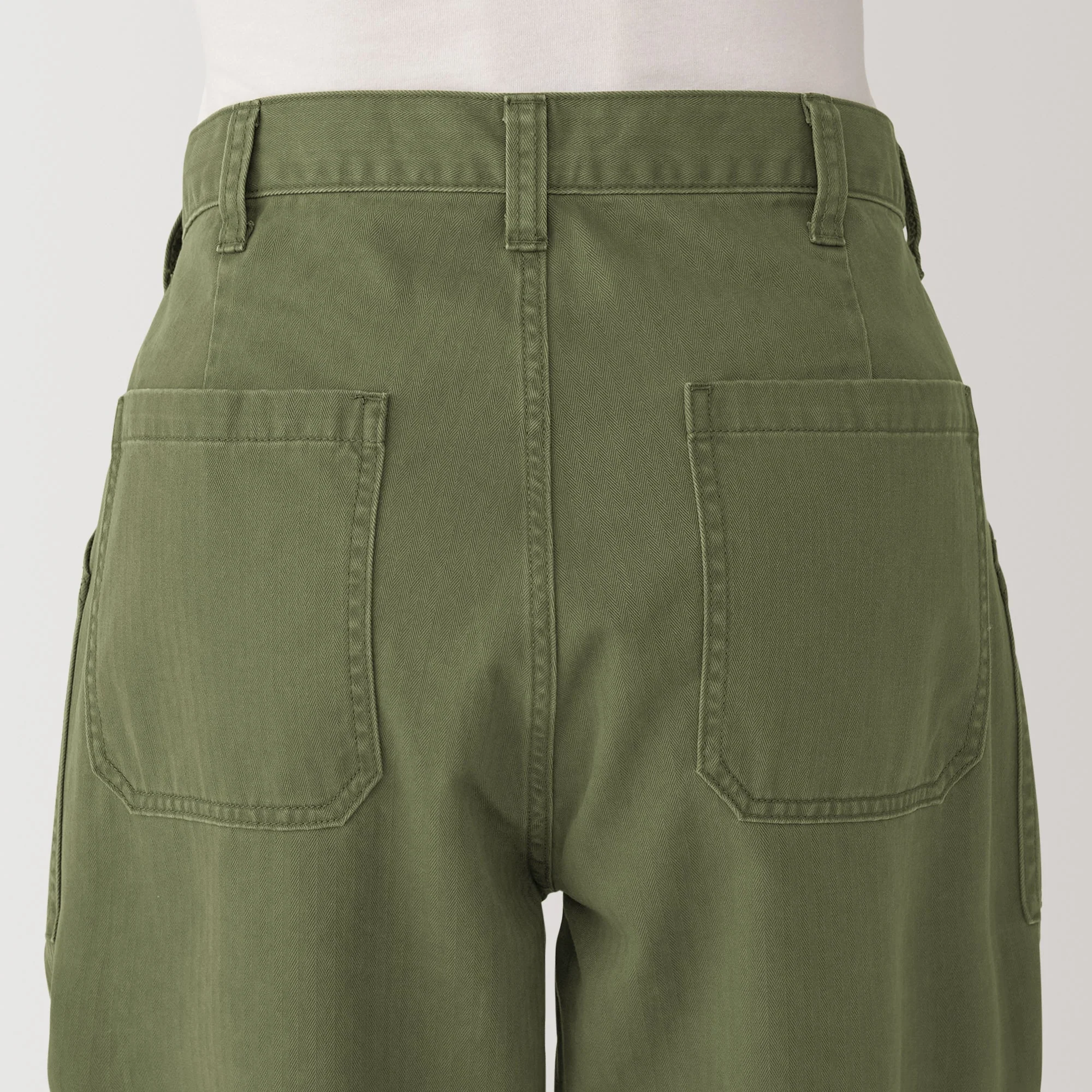 Men's Washed Herringbone Baker Trousers - Image 8