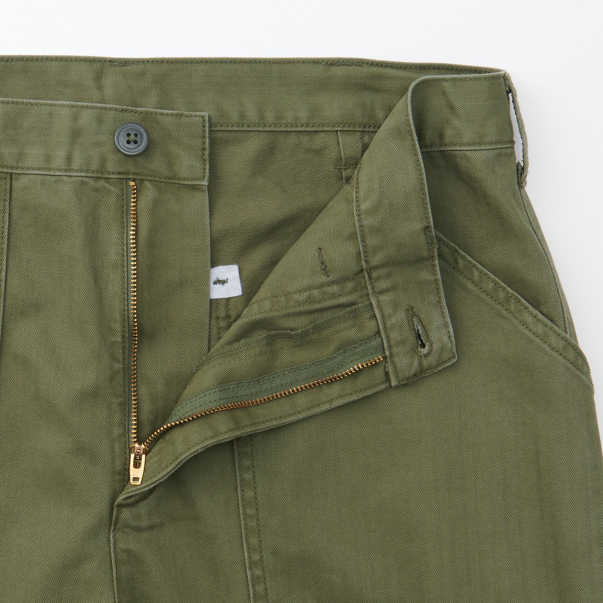 Men's Washed Herringbone Baker Trousers - Image 9