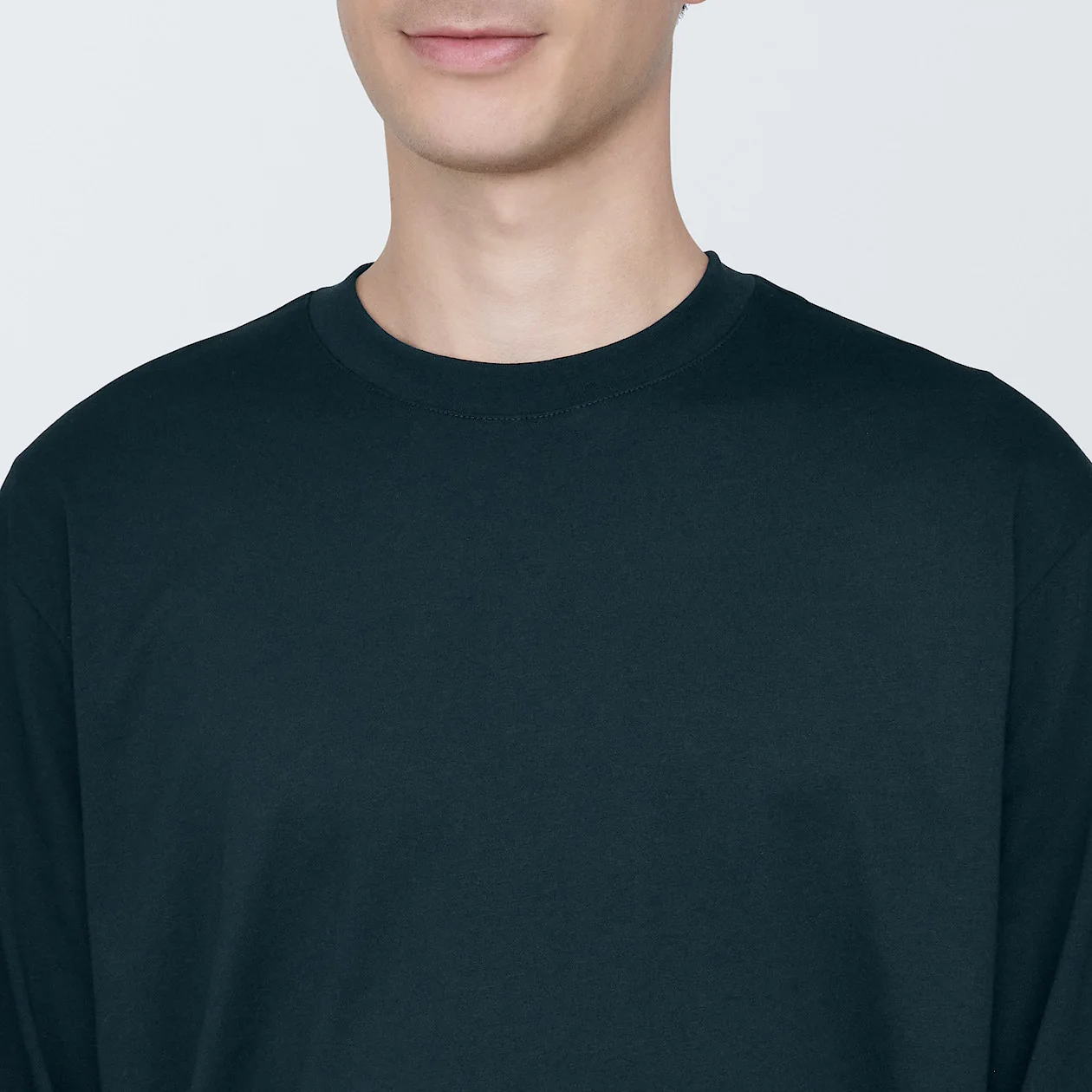 Men's Washed Jersey Crew Neck Long Sleeve T-Shirt - Image 28