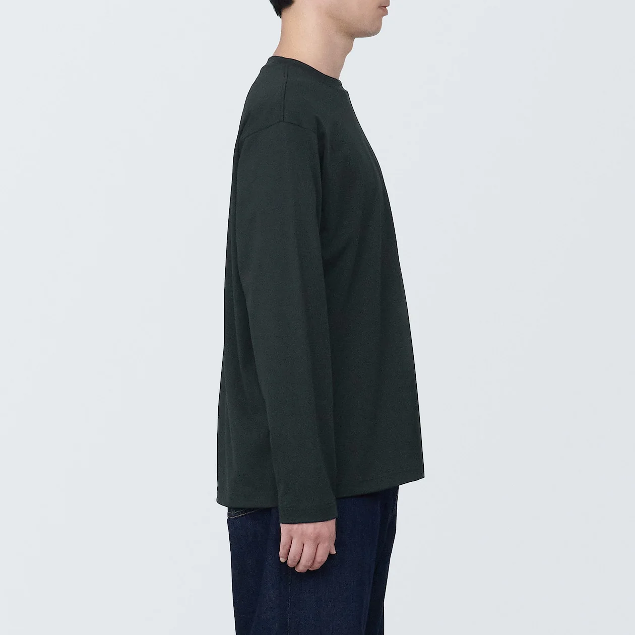 Men's Washed Jersey Crew Neck Long Sleeve T-Shirt - Image 5