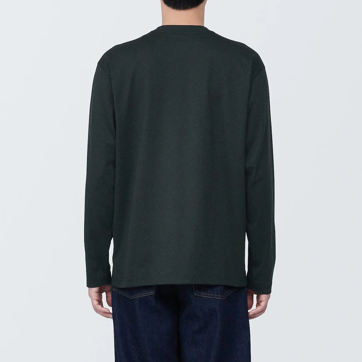 Men's Washed Jersey Crew Neck Long Sleeve T-Shirt - Image 6