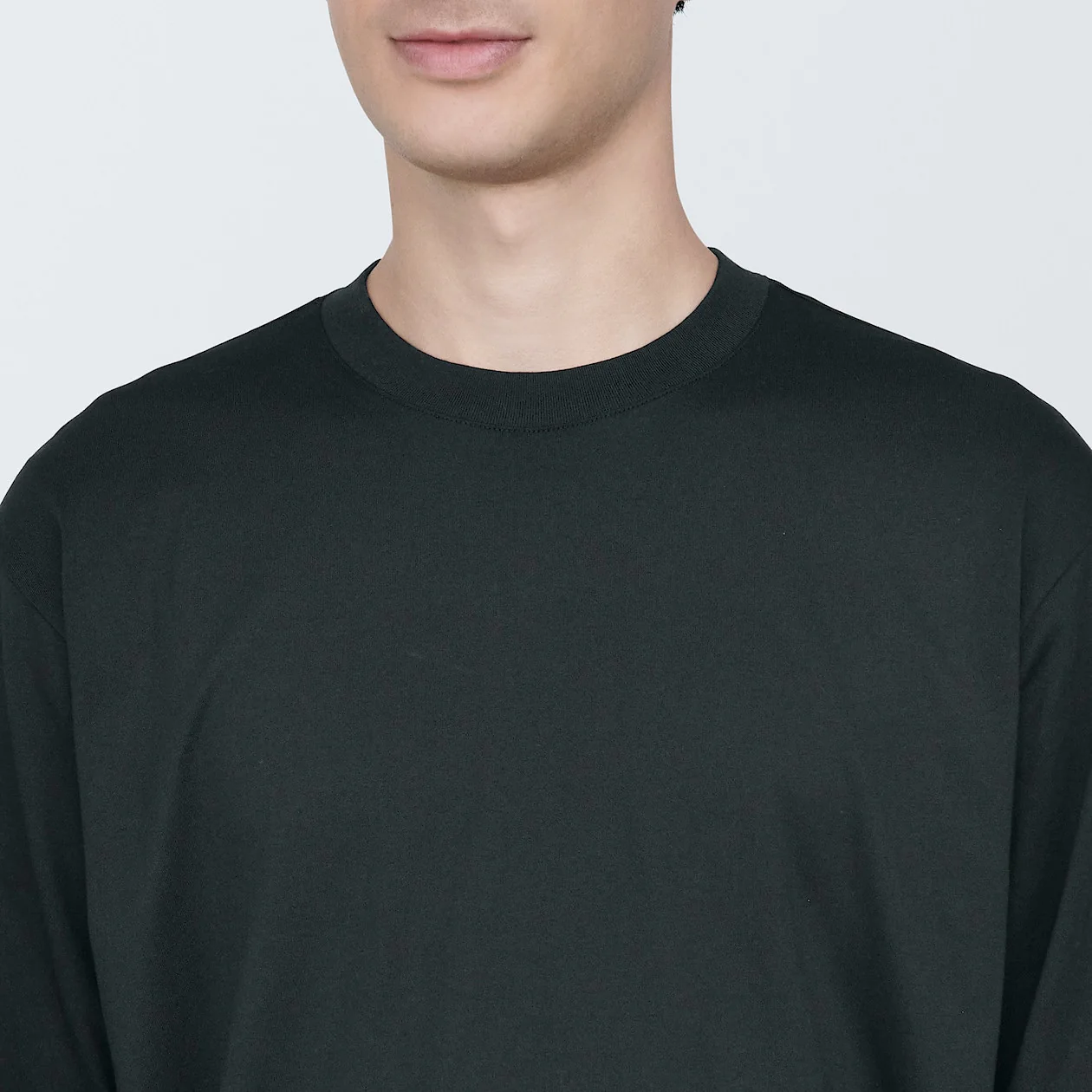 Men's Washed Jersey Crew Neck Long Sleeve T-Shirt - Image 7