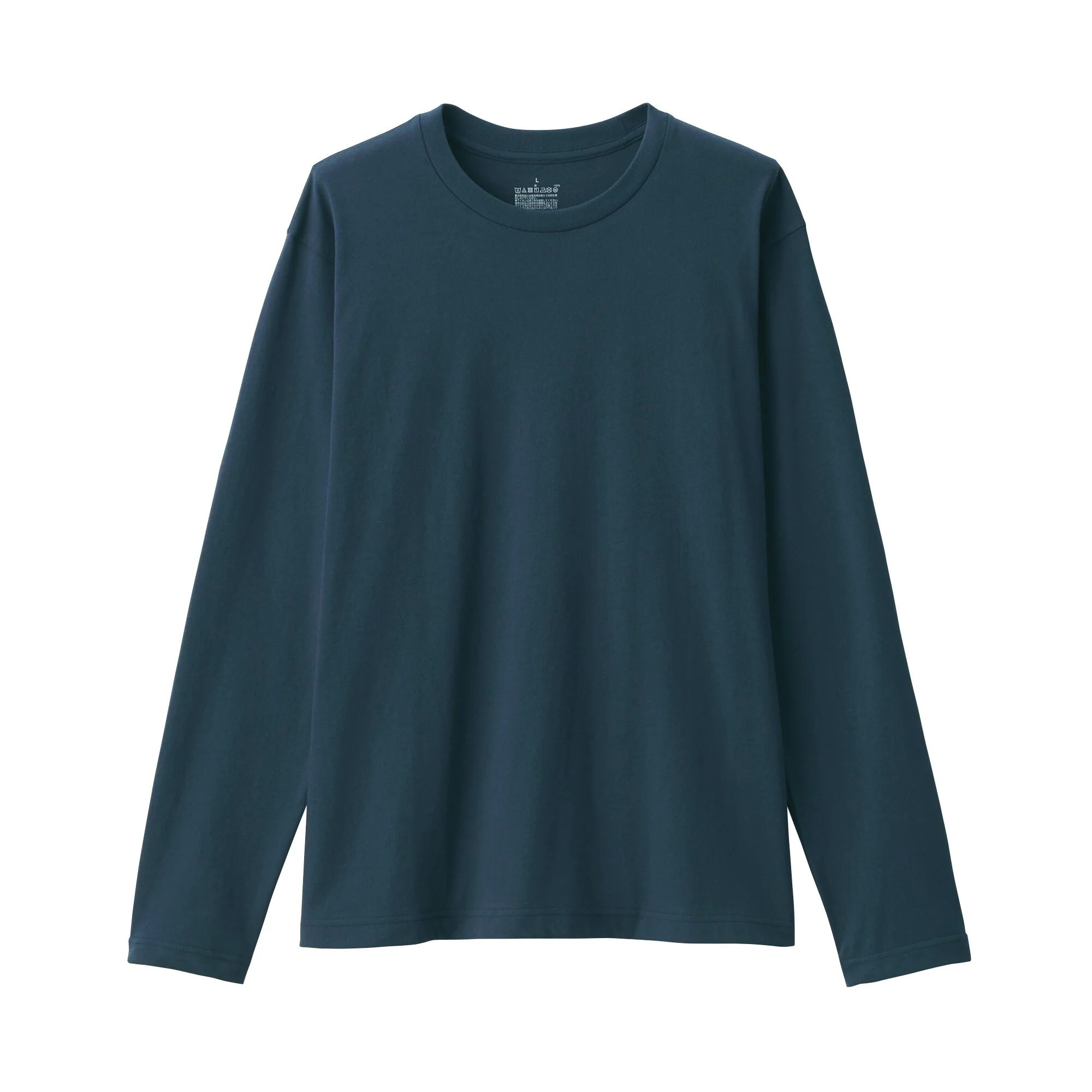 Men's Washed Jersey Crew Neck Long Sleeve T-Shirt - Image 23