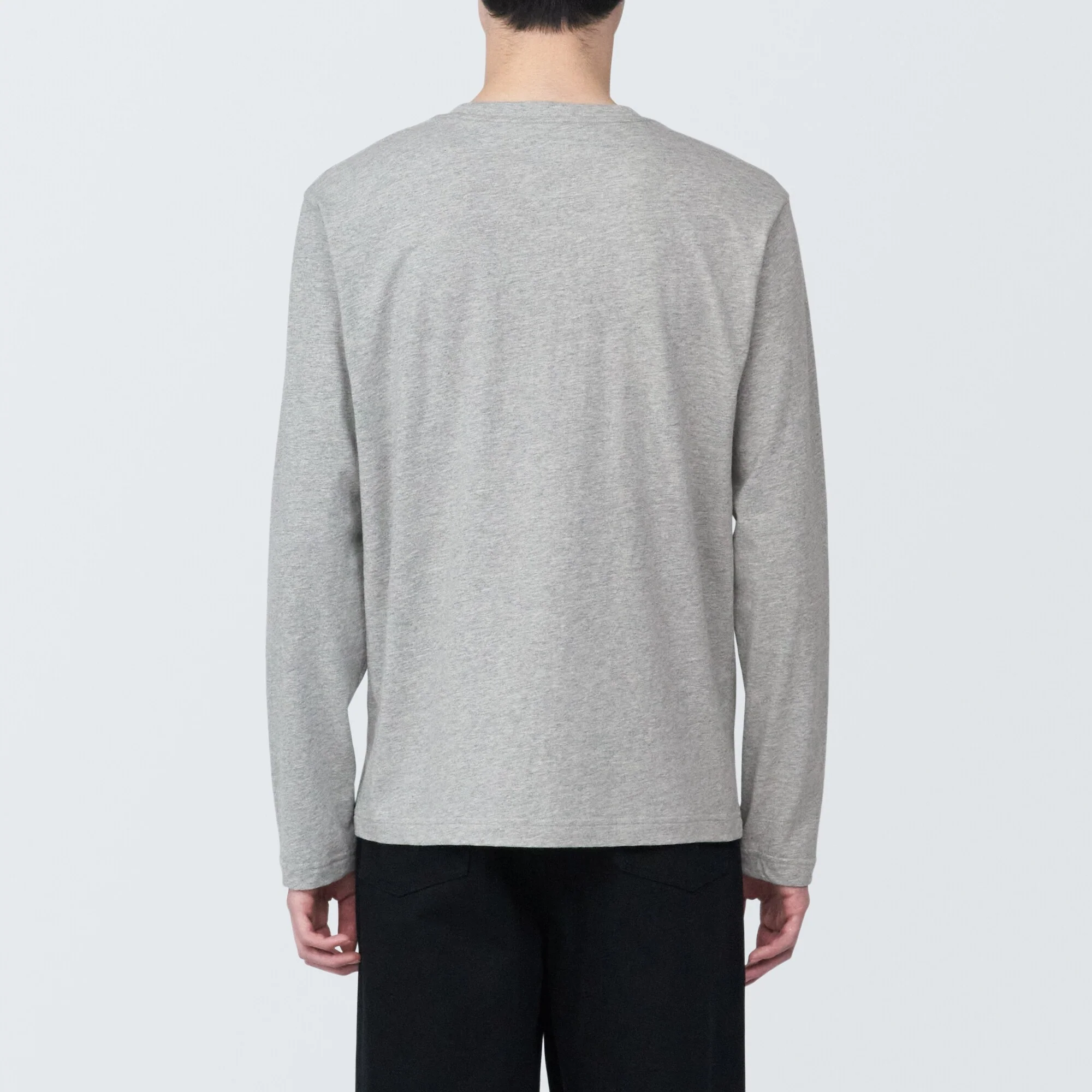 Men's Washed Jersey Crew Neck Long Sleeve T-Shirt - Image 34