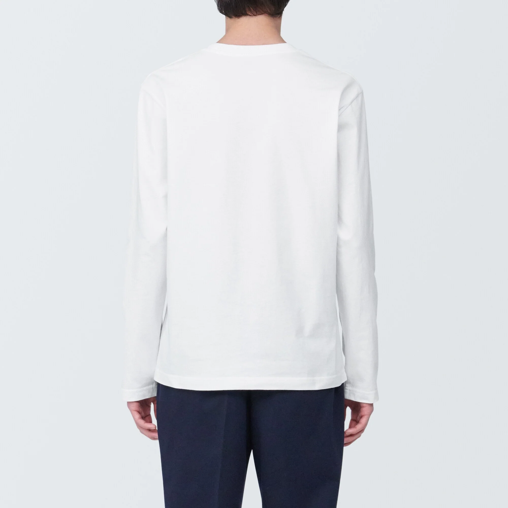 Men's Washed Jersey Crew Neck Long Sleeve T-Shirt - Image 41