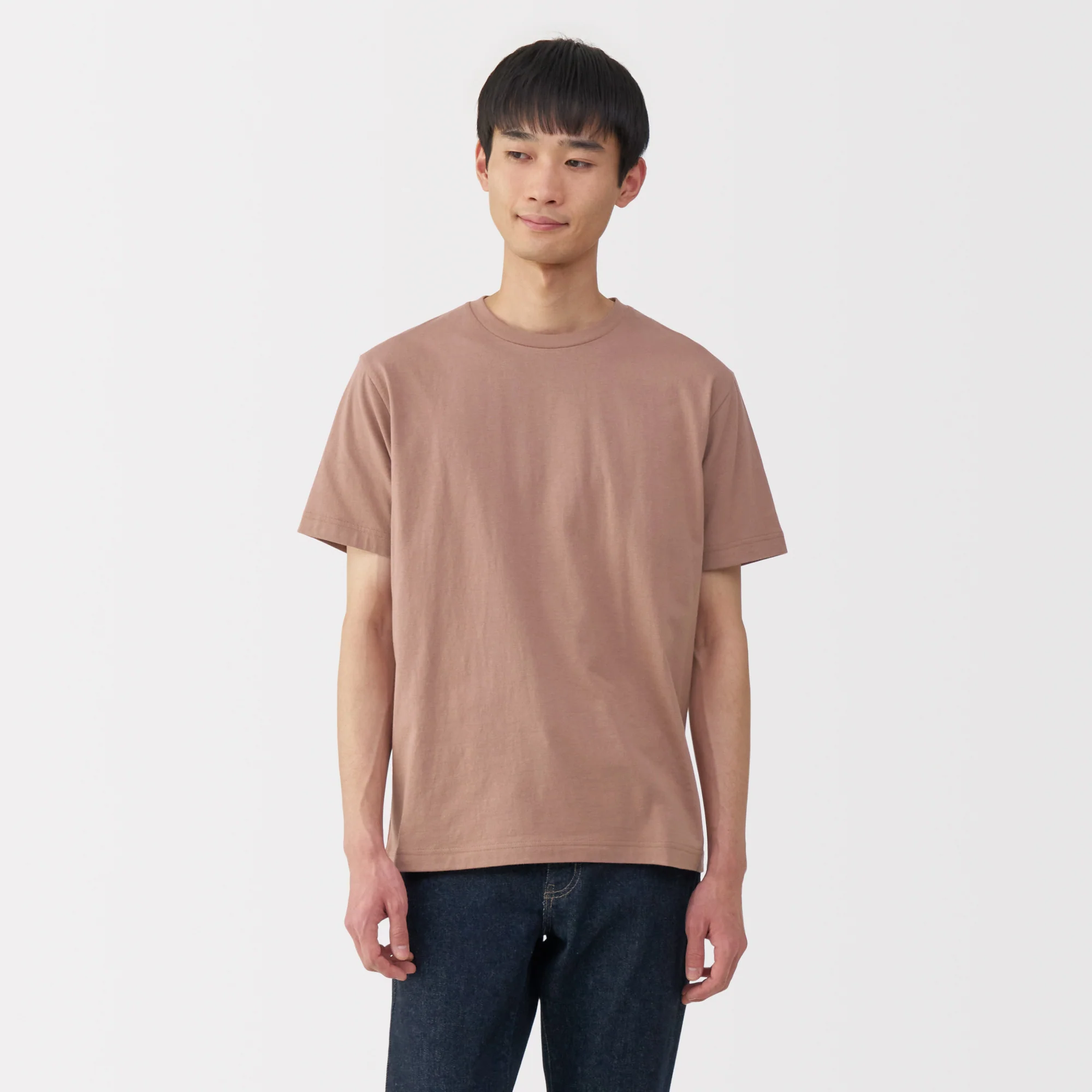 Men's Washed Jersey Crew Neck Short Sleeve T-Shirt