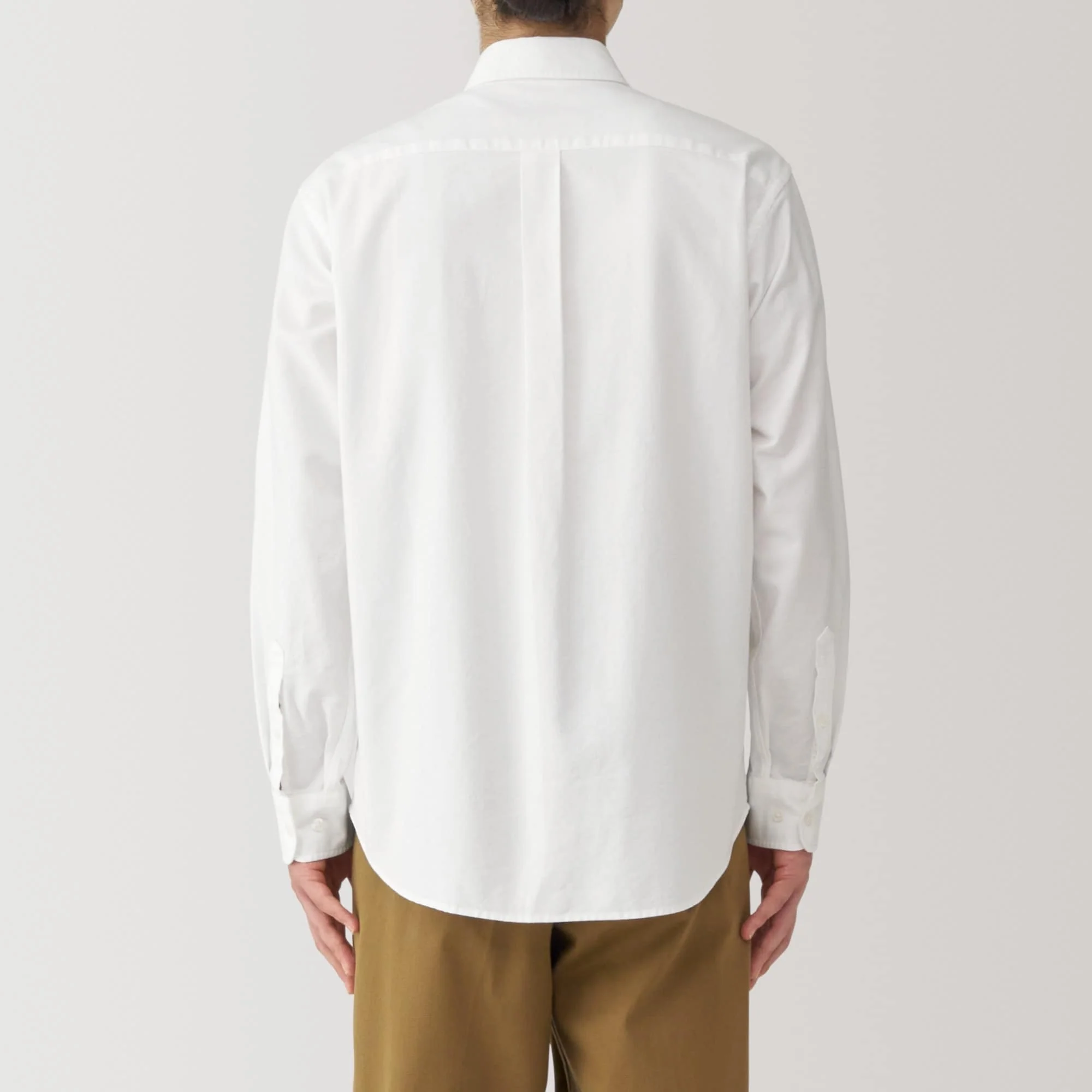 Men's Washed Oxford Button Down Long Sleeve Shirt - Image 14