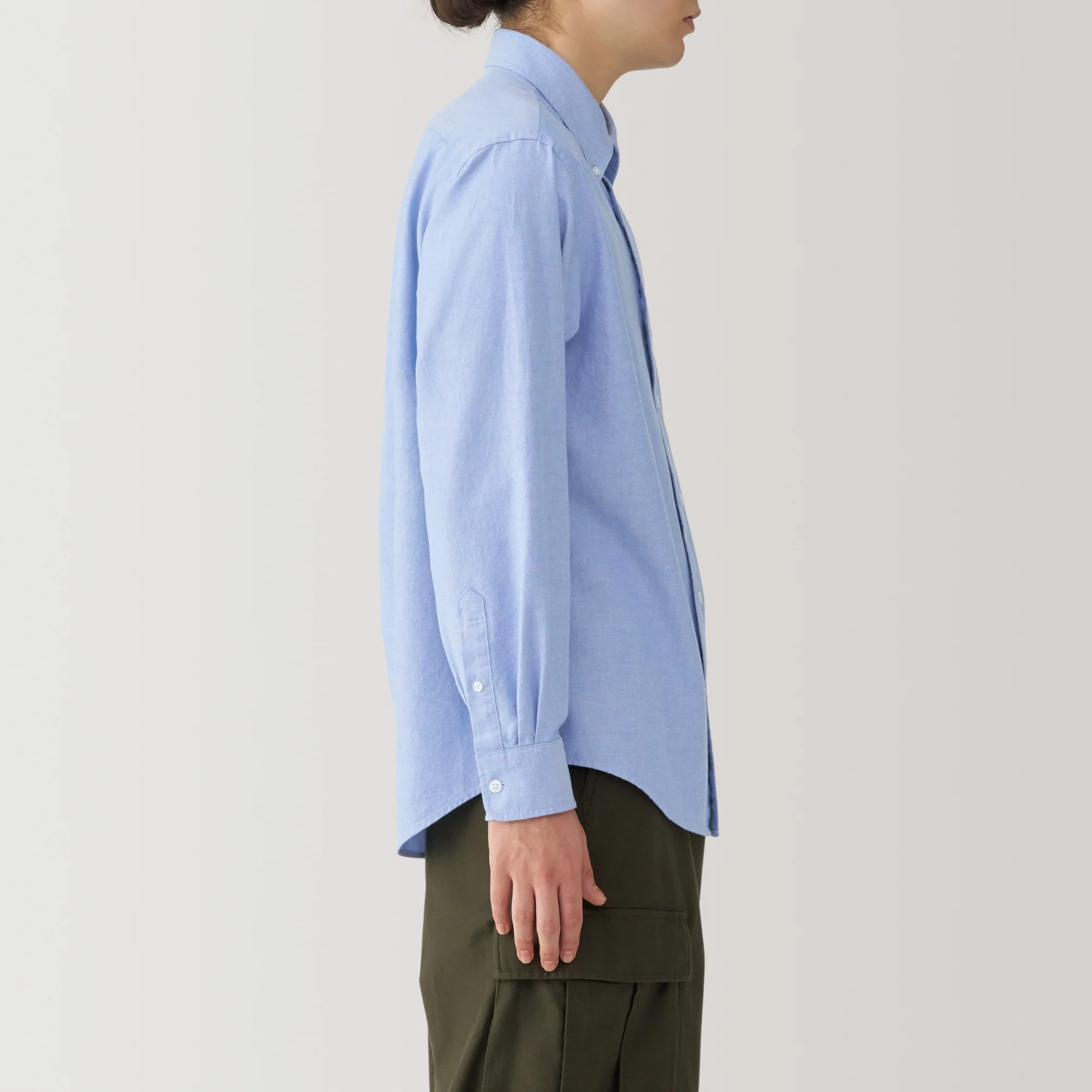 Men's Washed Oxford Button Down Long Sleeve Shirt - Image 21