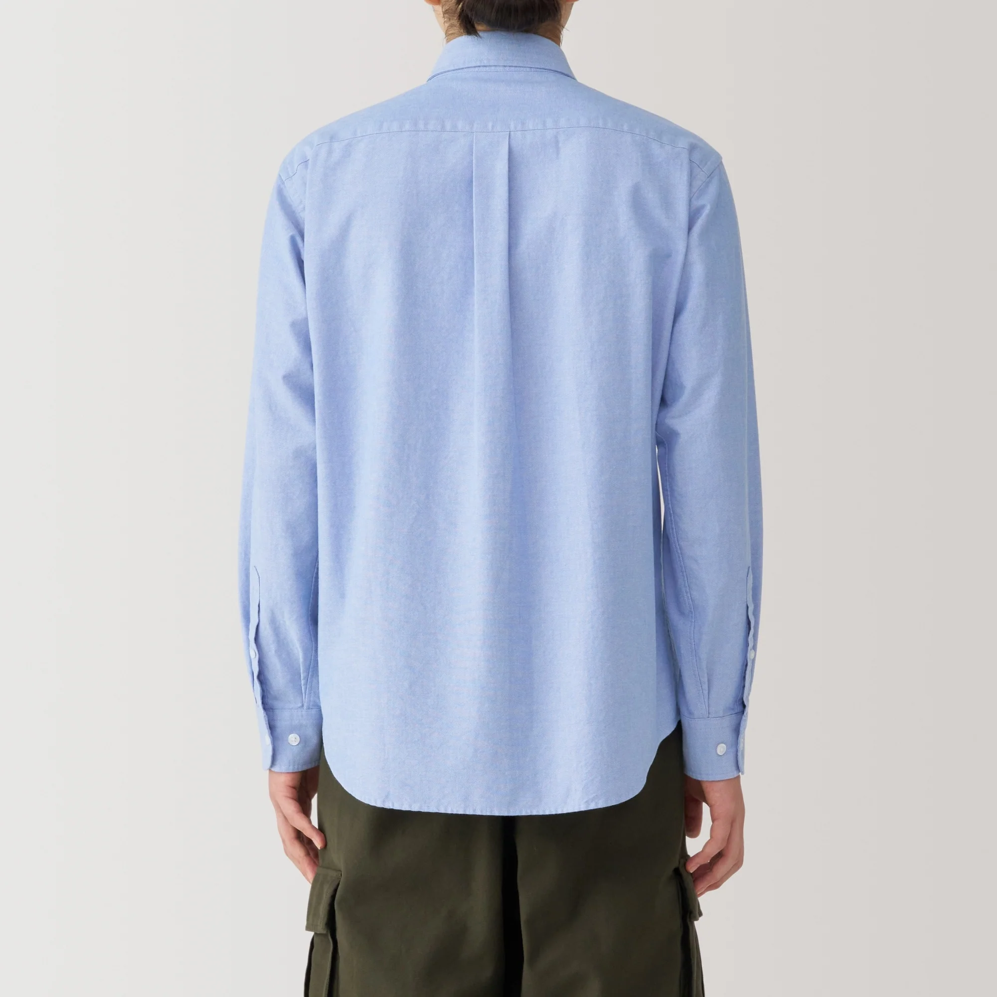 Men's Washed Oxford Button Down Long Sleeve Shirt - Image 22