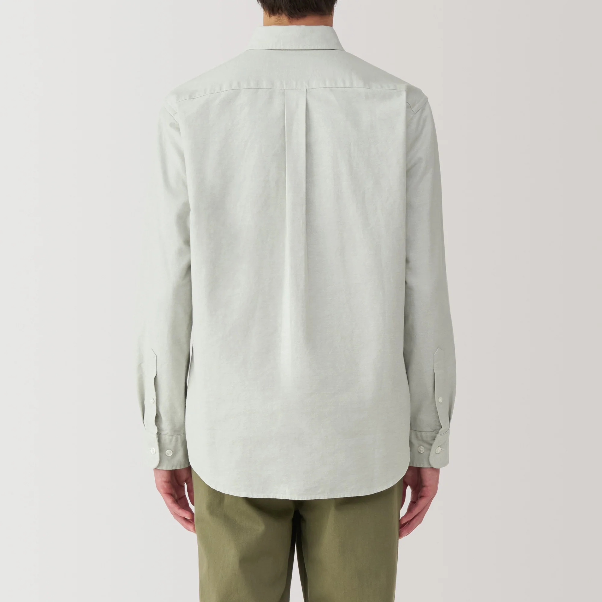 Men's Washed Oxford Button Down Long Sleeve Shirt - Image 6