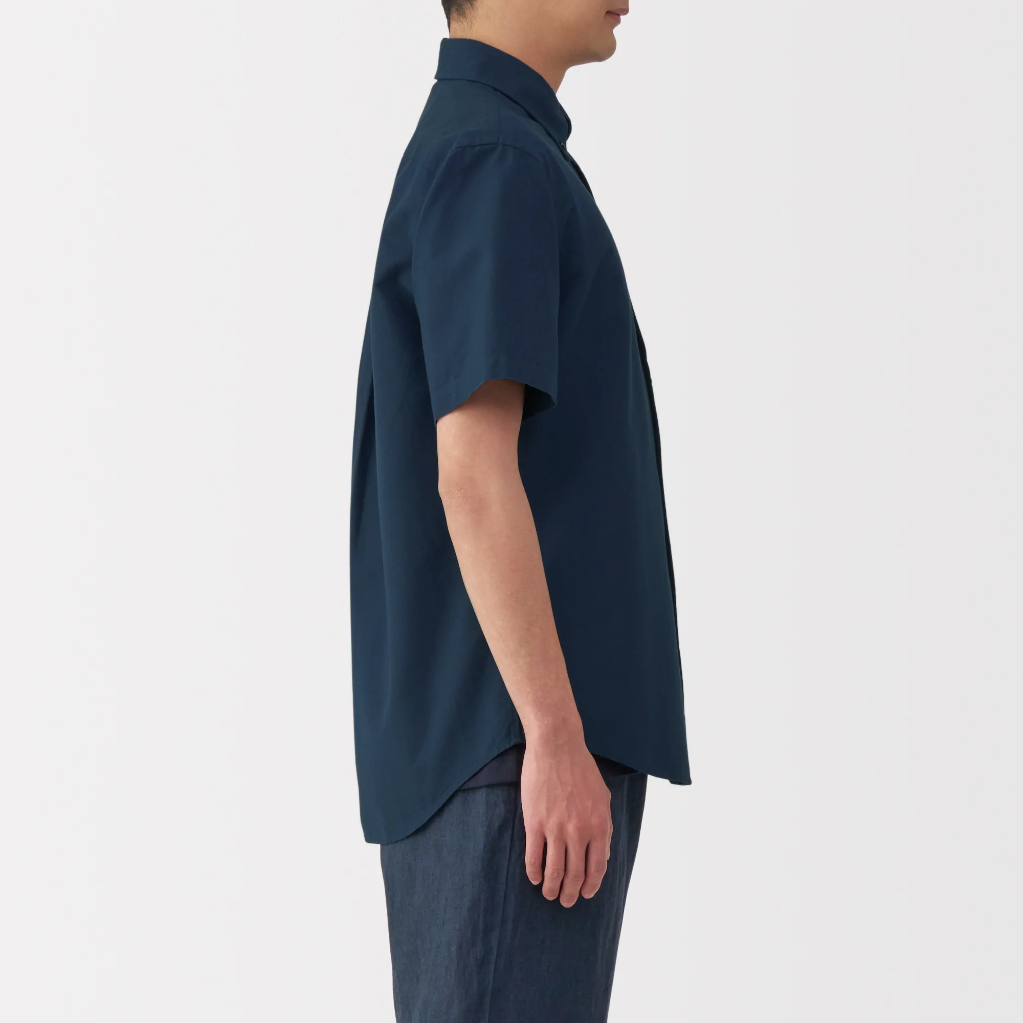 Men's Washed Oxford Button Down Short Sleeve Shirt - Image 13