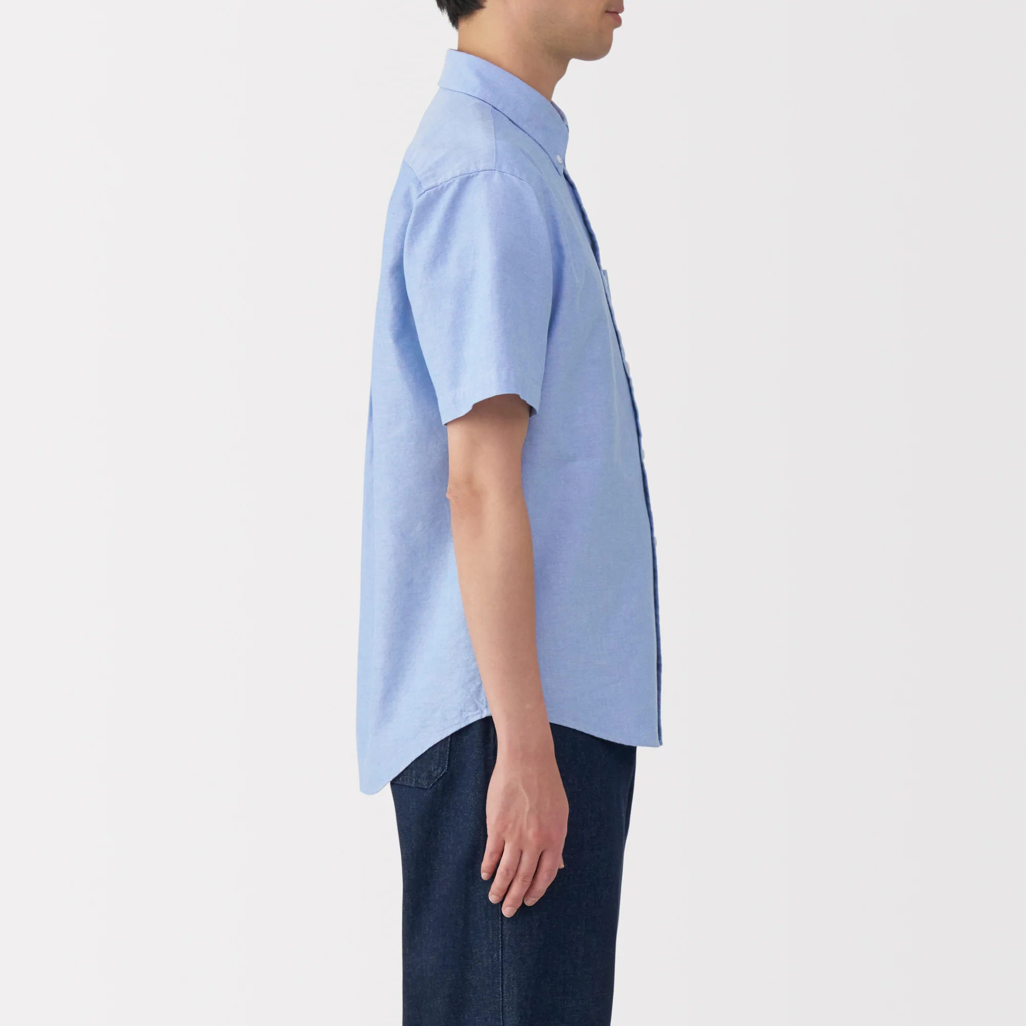 Men's Washed Oxford Button Down Short Sleeve Shirt - Image 21