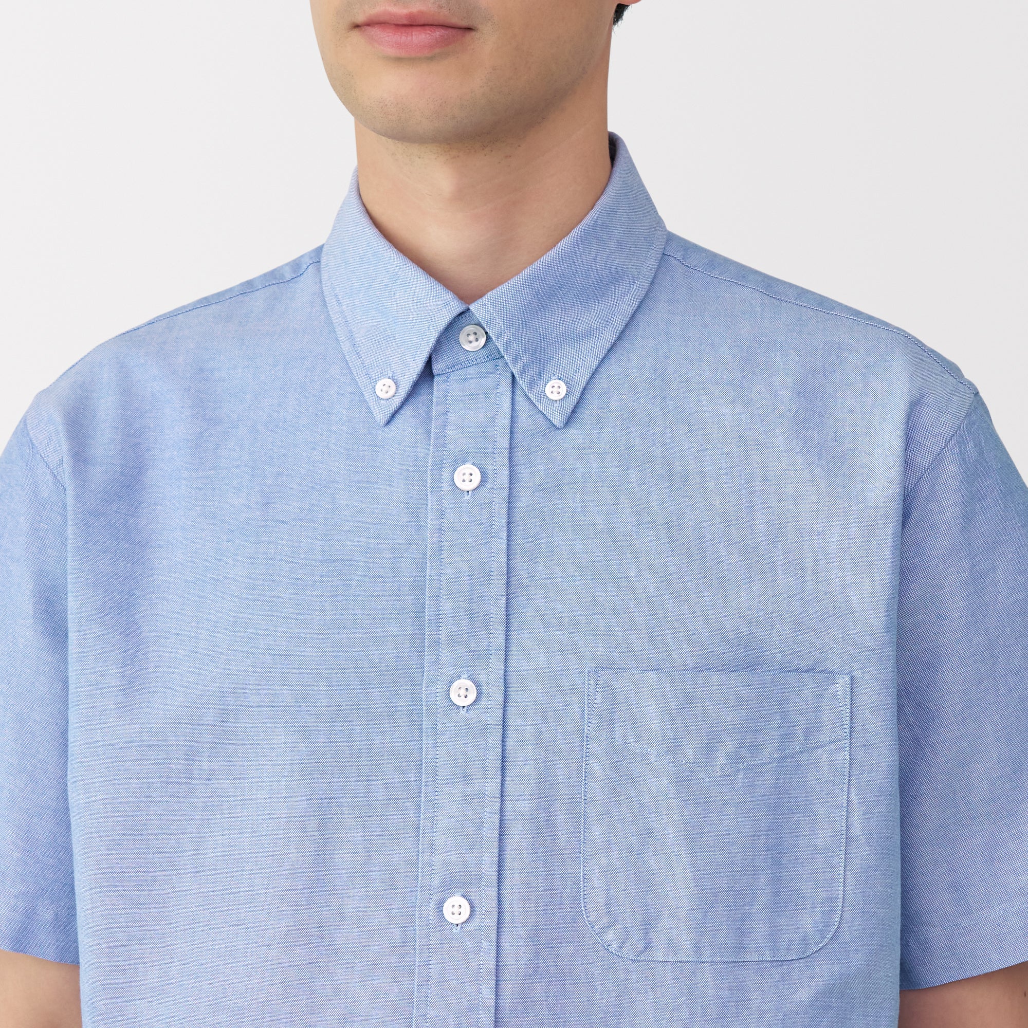 Men's Washed Oxford Button Down Short Sleeve Shirt - Image 23