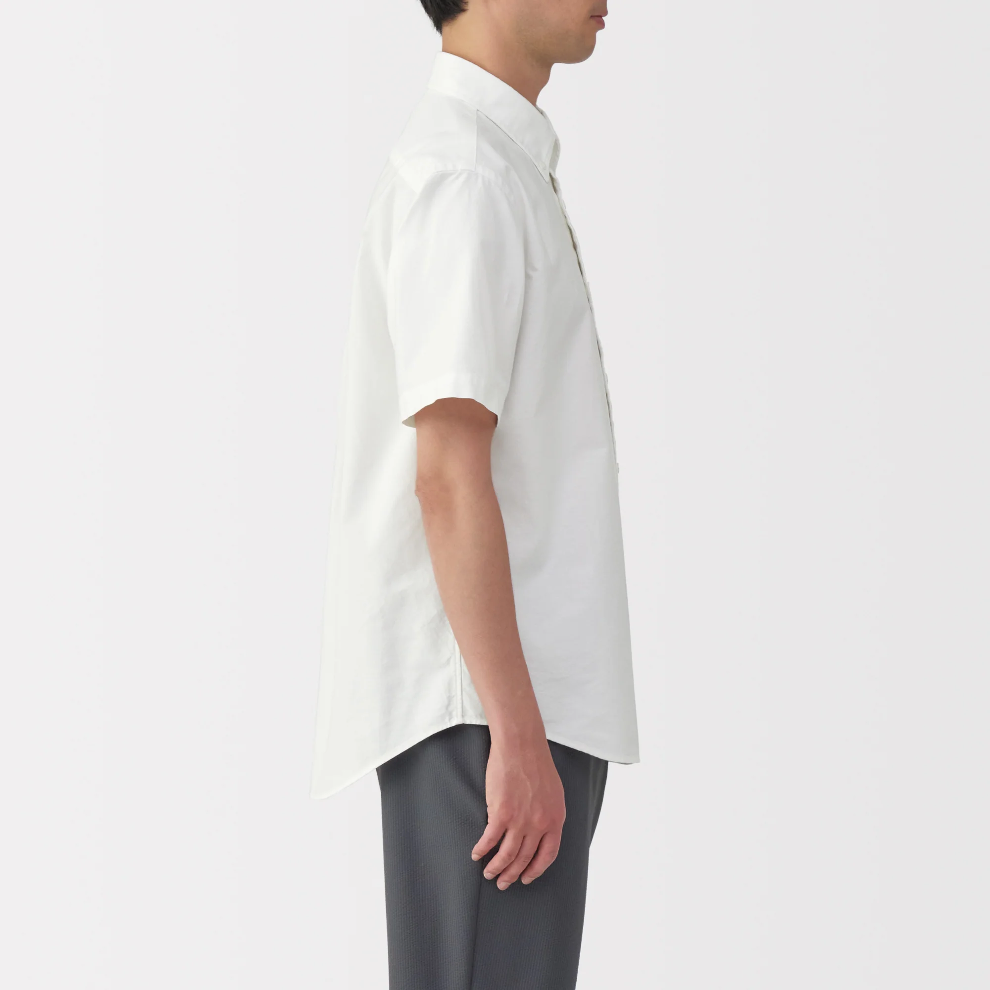 Men's Washed Oxford Button Down Short Sleeve Shirt - Image 5