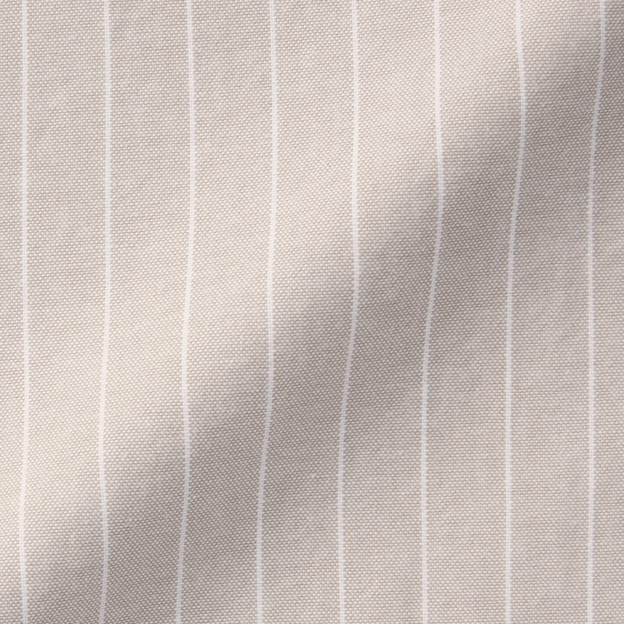 Men's Washed Oxford Stand Collar Long Sleeve Striped Shirt - Image 17