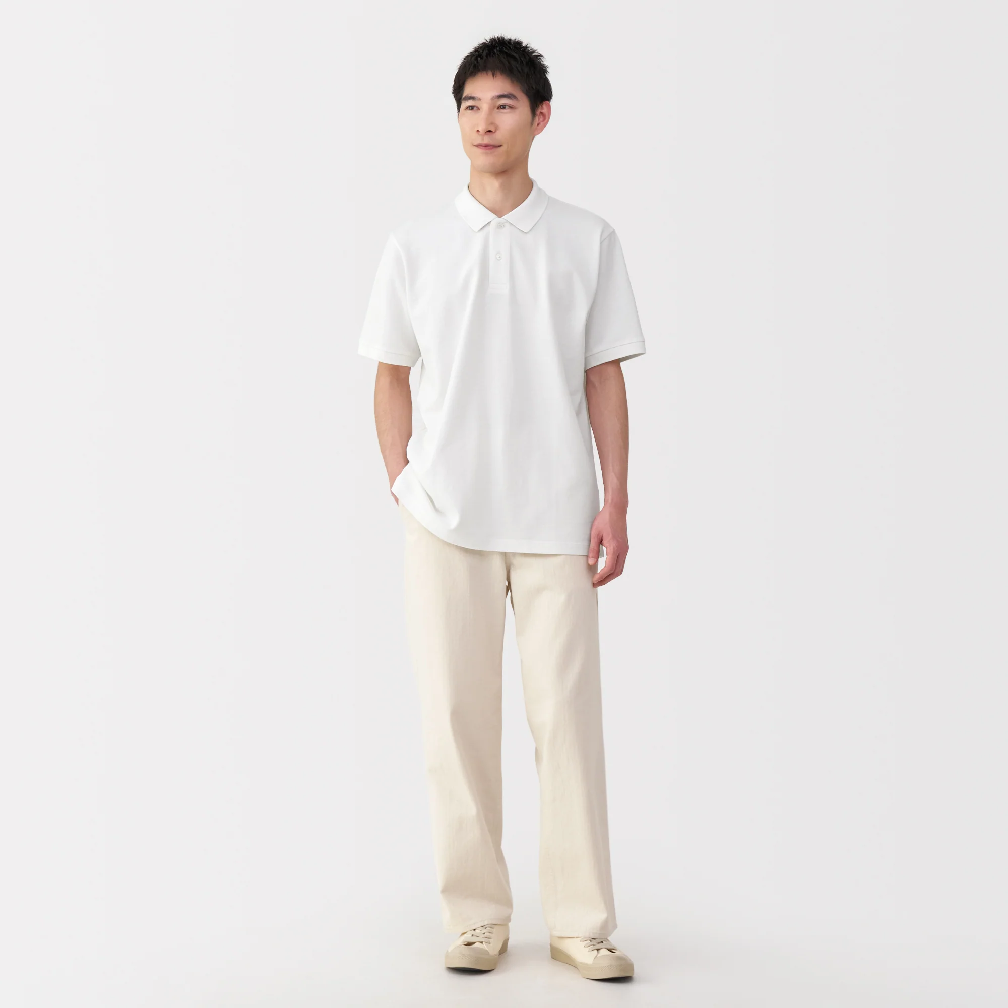 Men's Washed Pique Short Sleeve Polo Shirt - Image 12