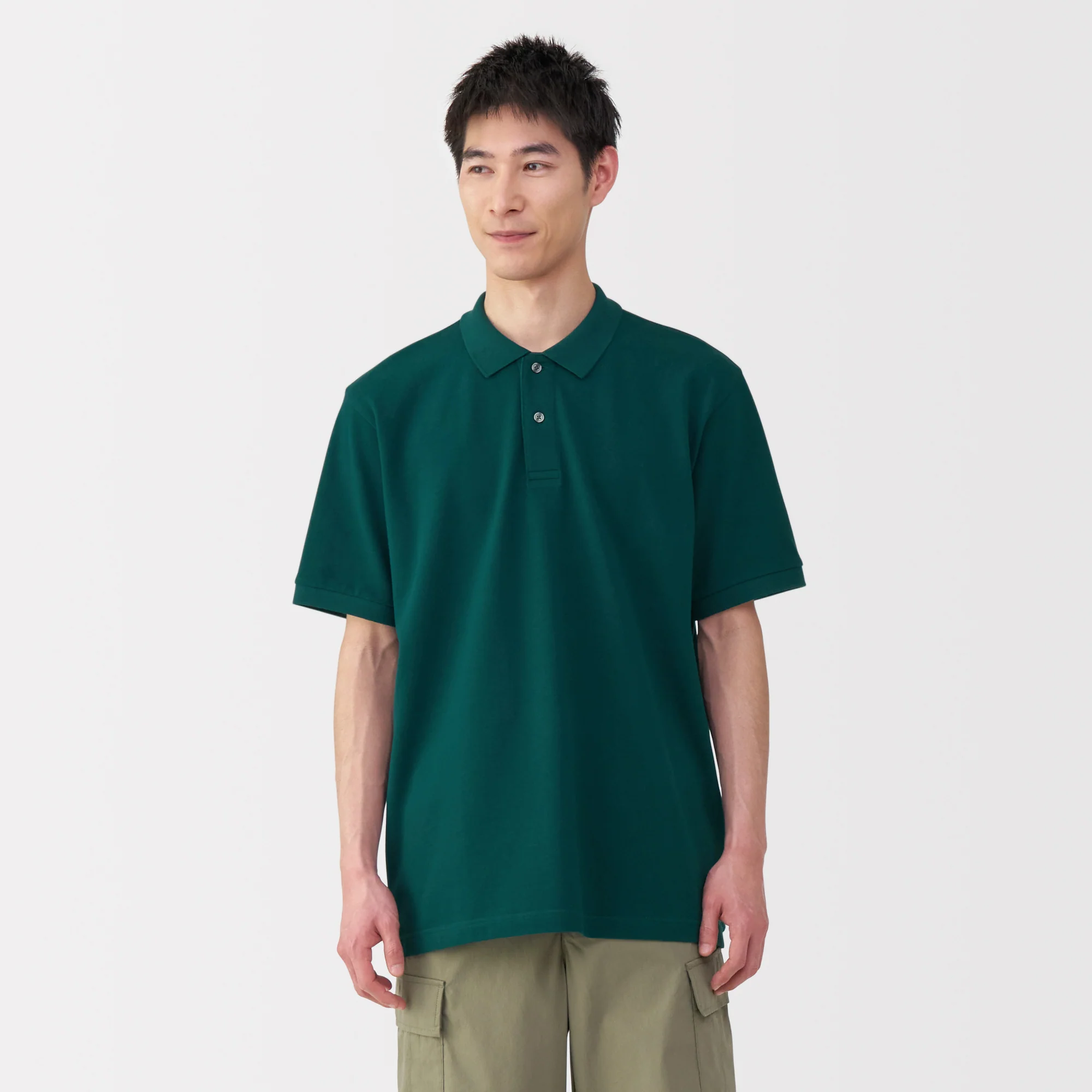 Men's Washed Pique Short Sleeve Polo Shirt - Image 27