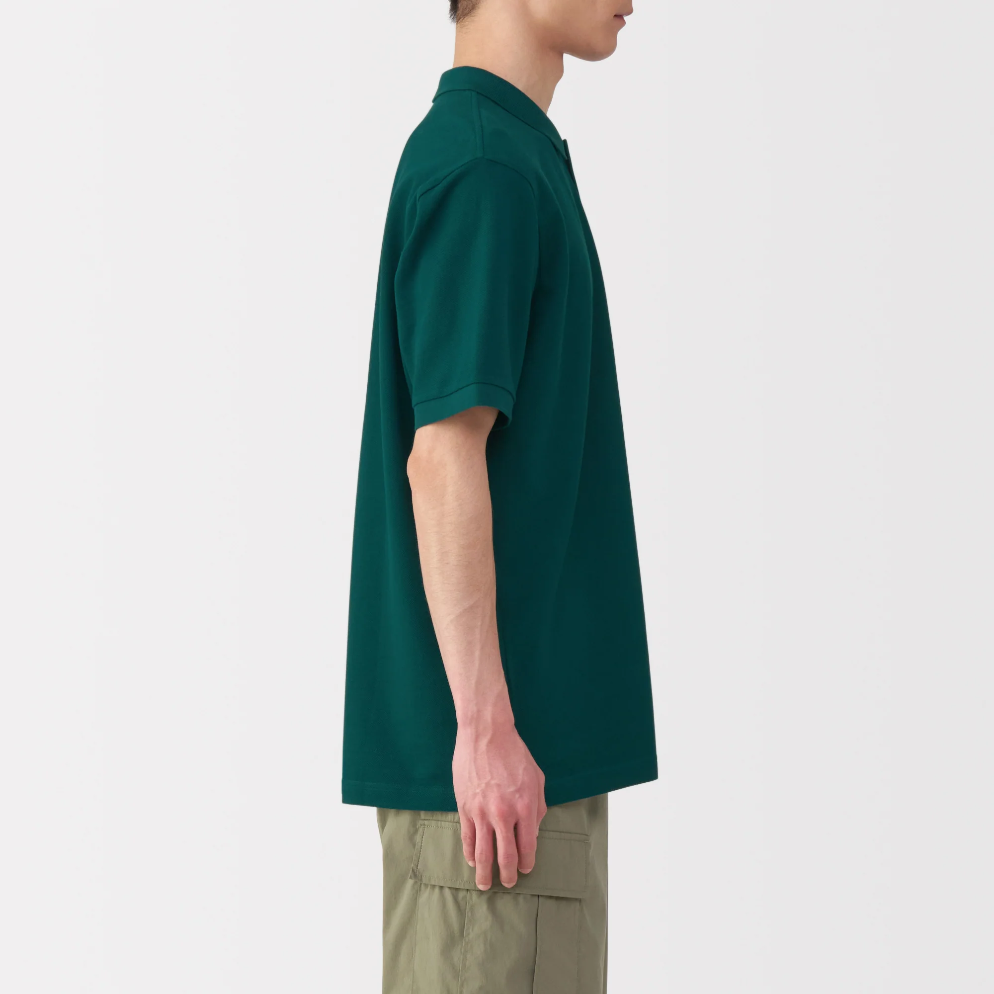 Men's Washed Pique Short Sleeve Polo Shirt - Image 29