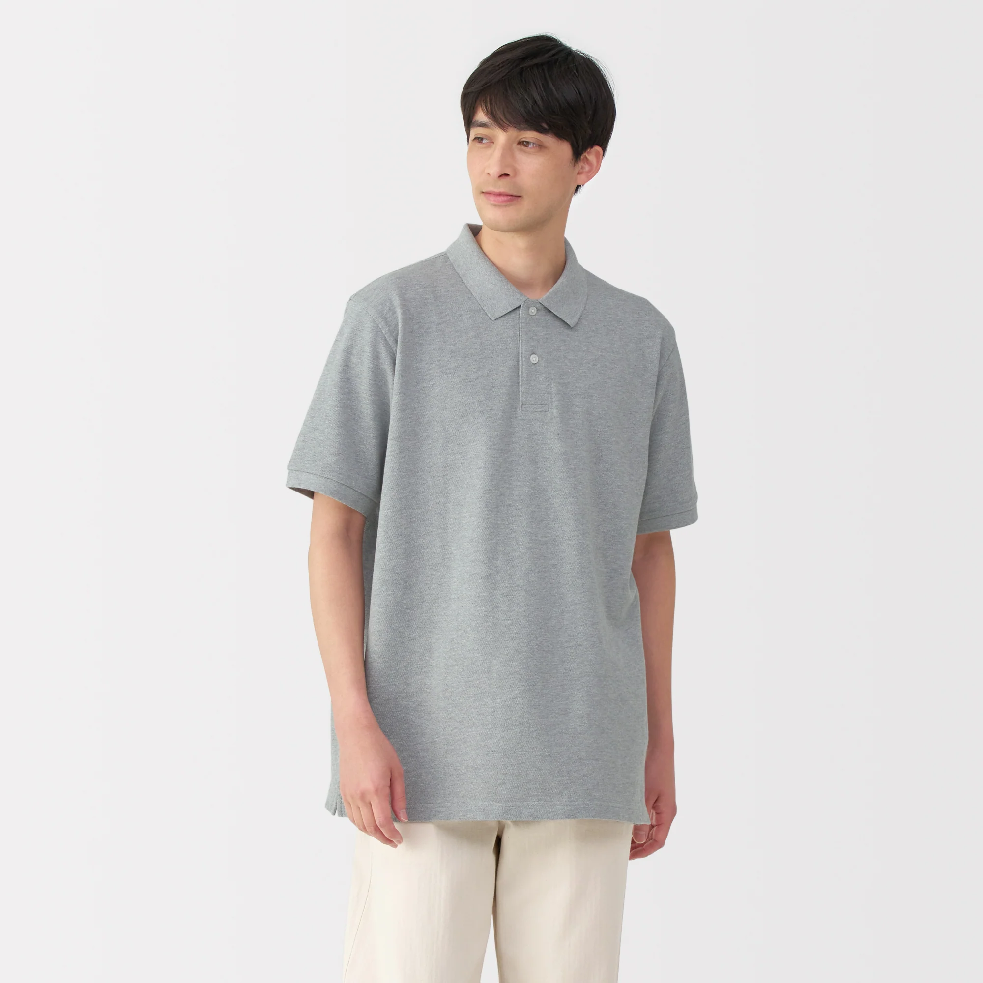 Men's Washed Pique Short Sleeve Polo Shirt - Image 3