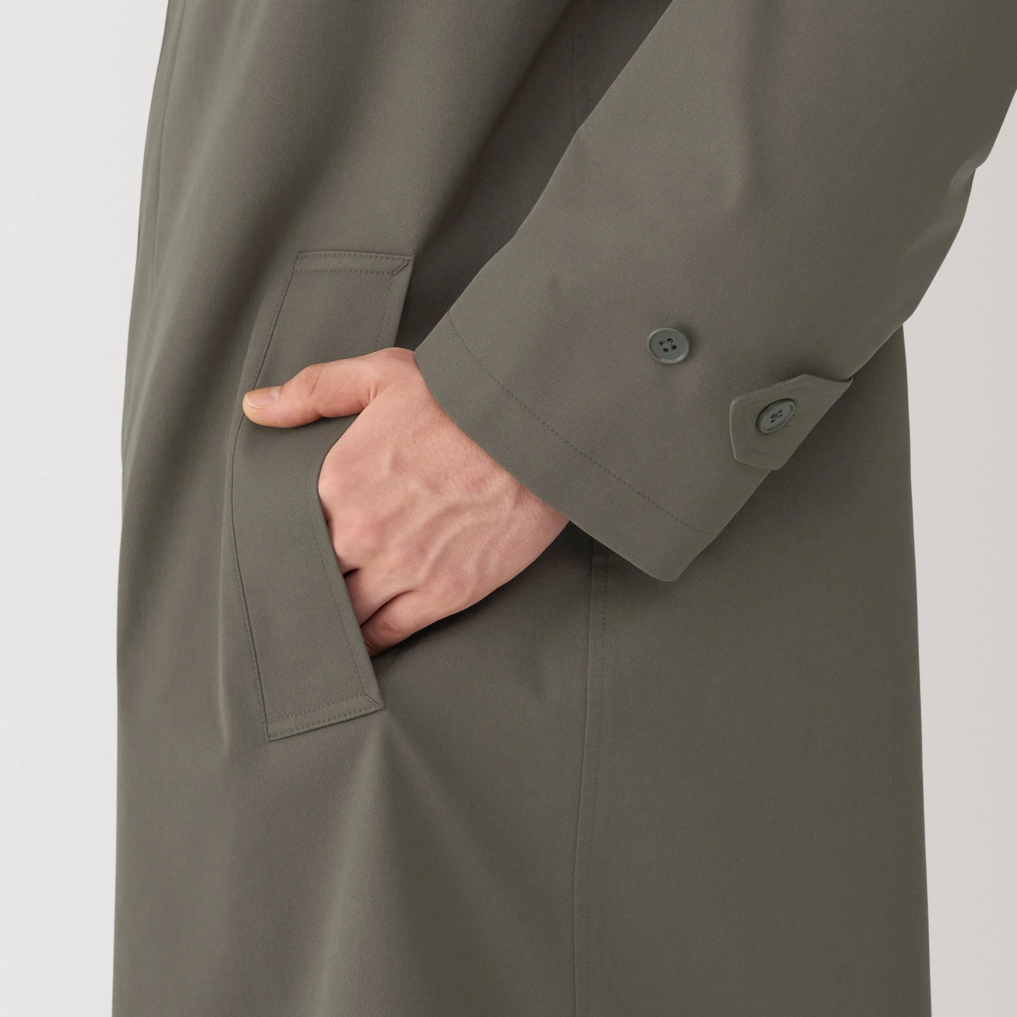 Men's Water Repellent Stand Fall Collar Coat - Image 8