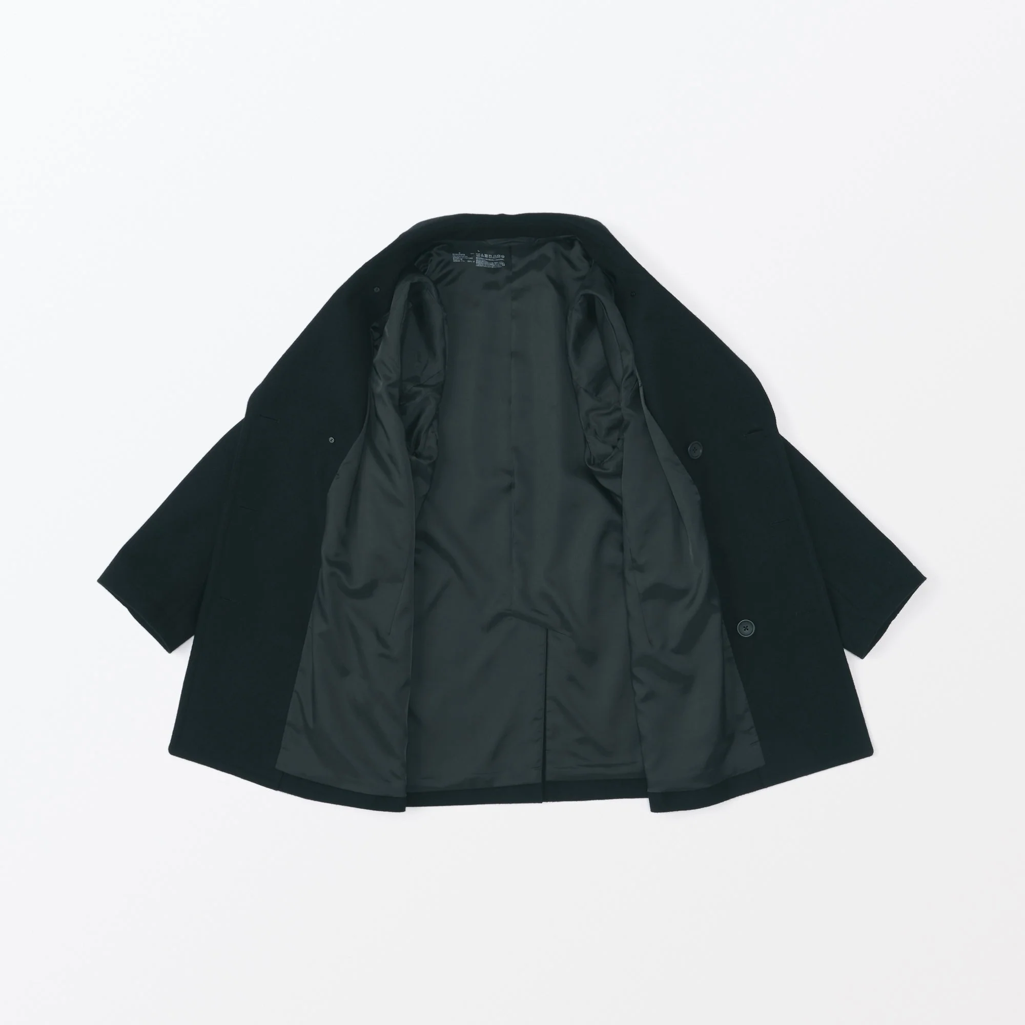 Men's Wool Blend Pea Coat - Black - Image 11