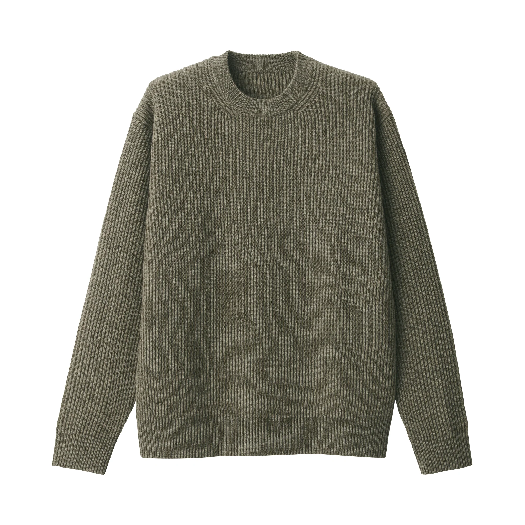 Men's Yak Wool Ribbed Crew Neck Sweater - Image 2