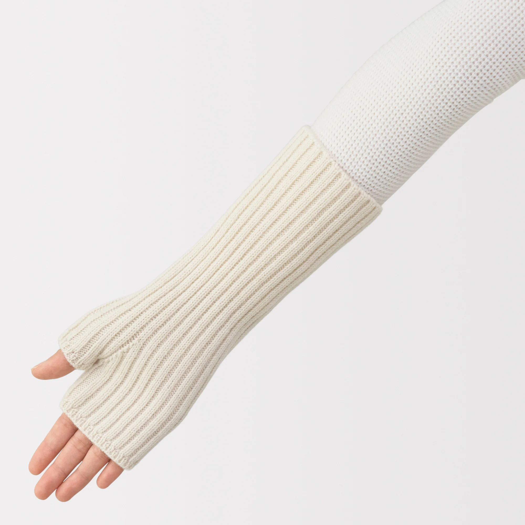Merino Wool Ribbed Arm Warmers - Image 12
