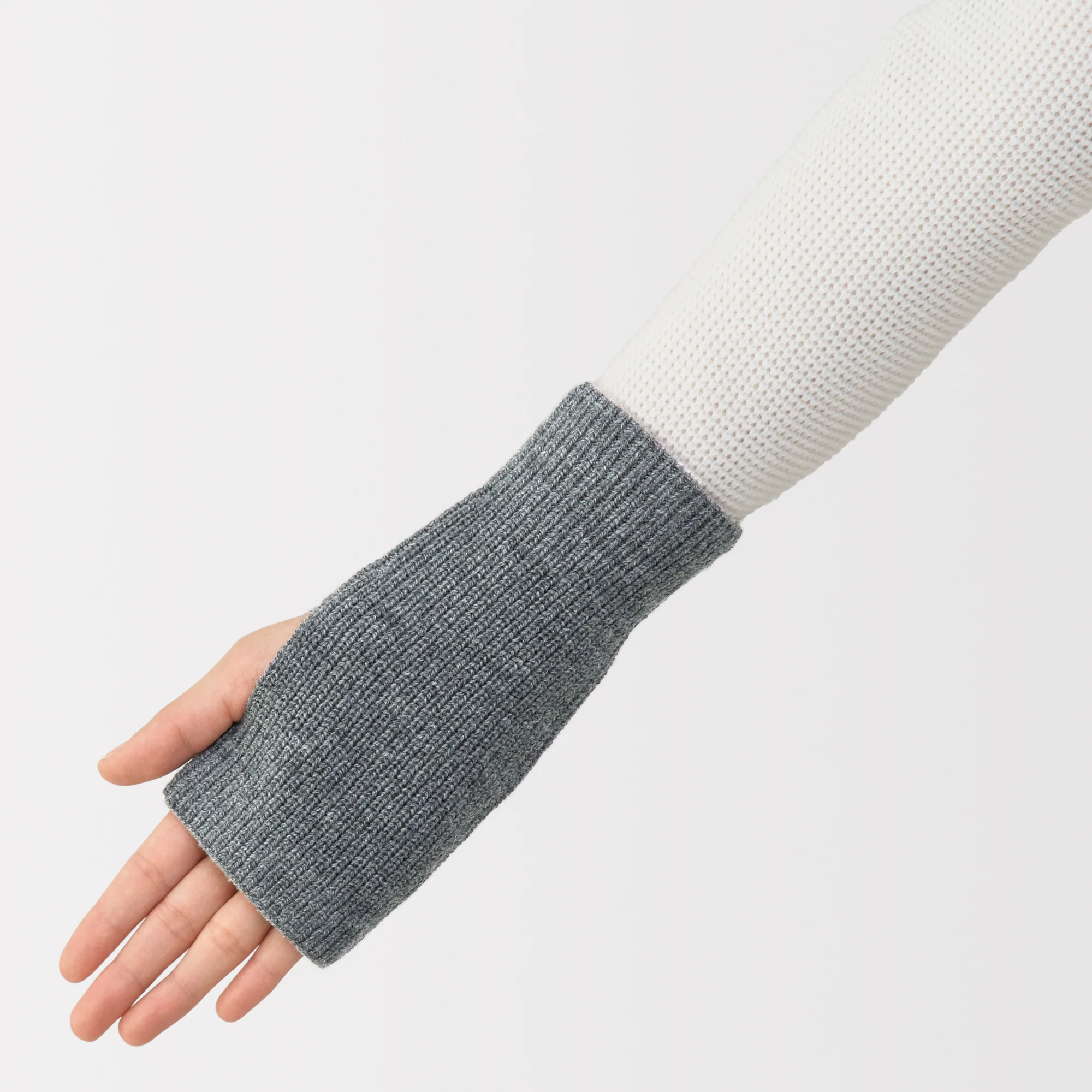 Merino Wool Ribbed Hand Warmers - Image 6