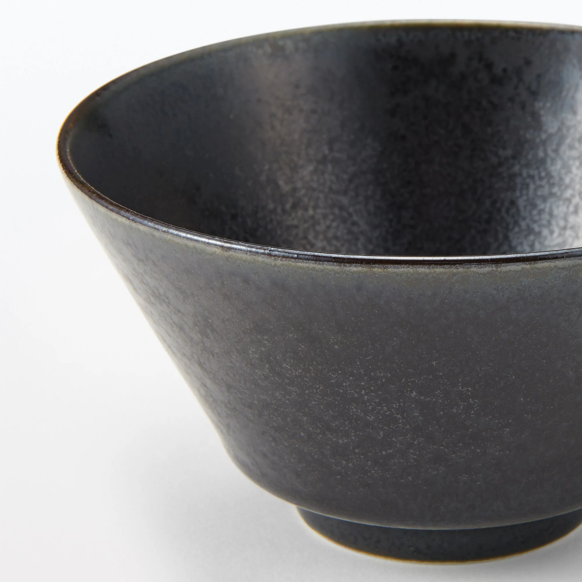Mino Ware Rice Bowl - Black - Image 5