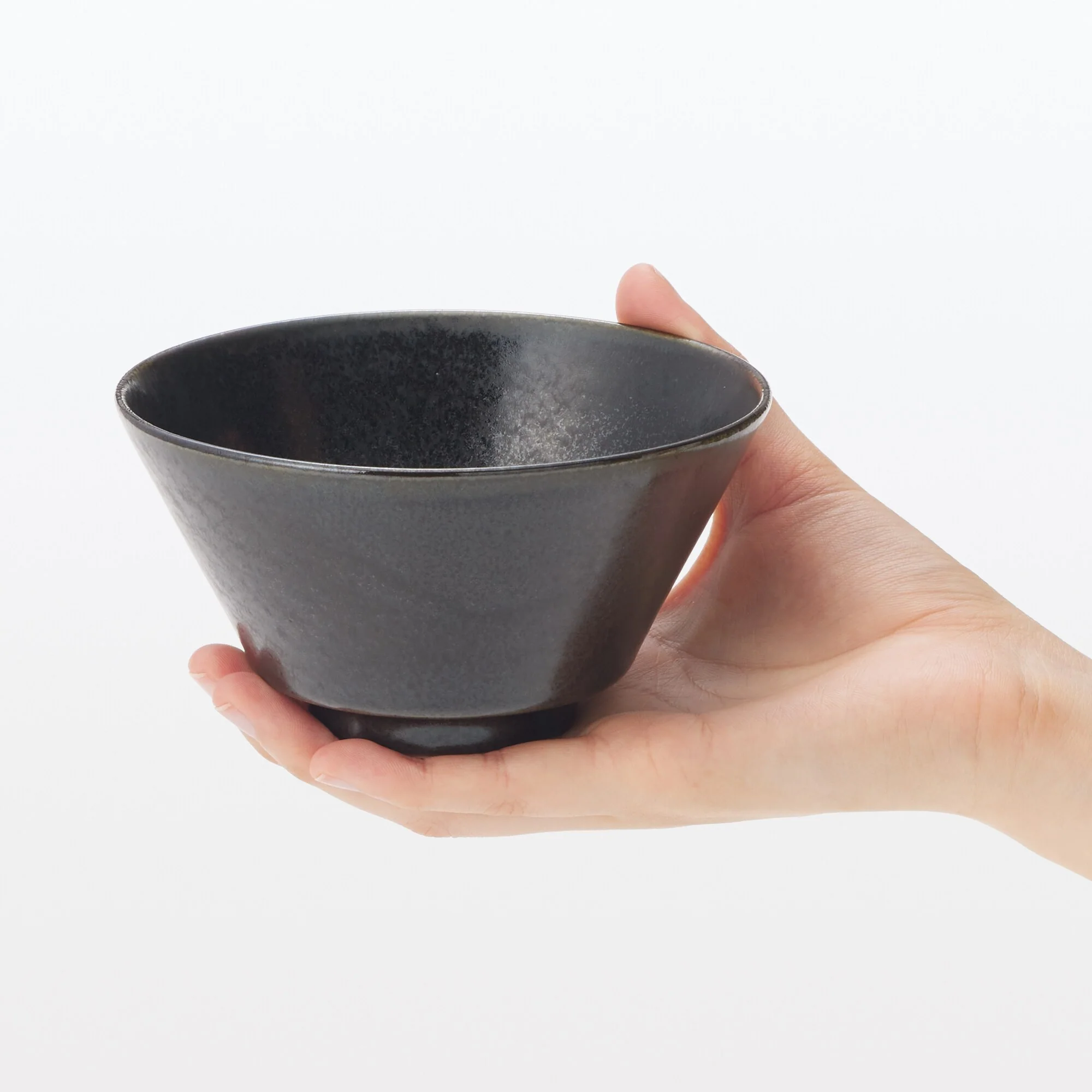 Mino Ware Rice Bowl - Black - Image 6