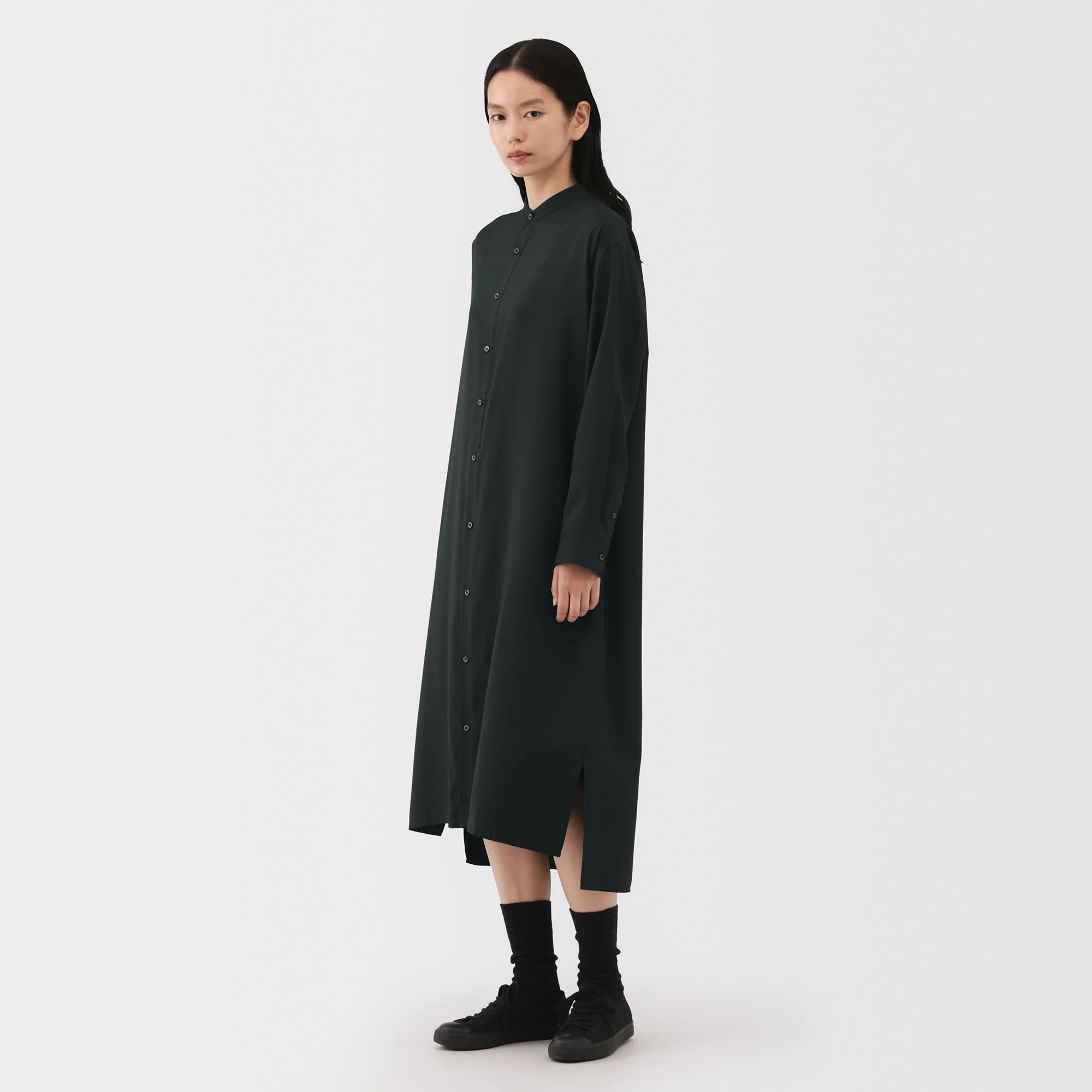 Labo Modal Blend Relaxed Shirt Dress - Image 4