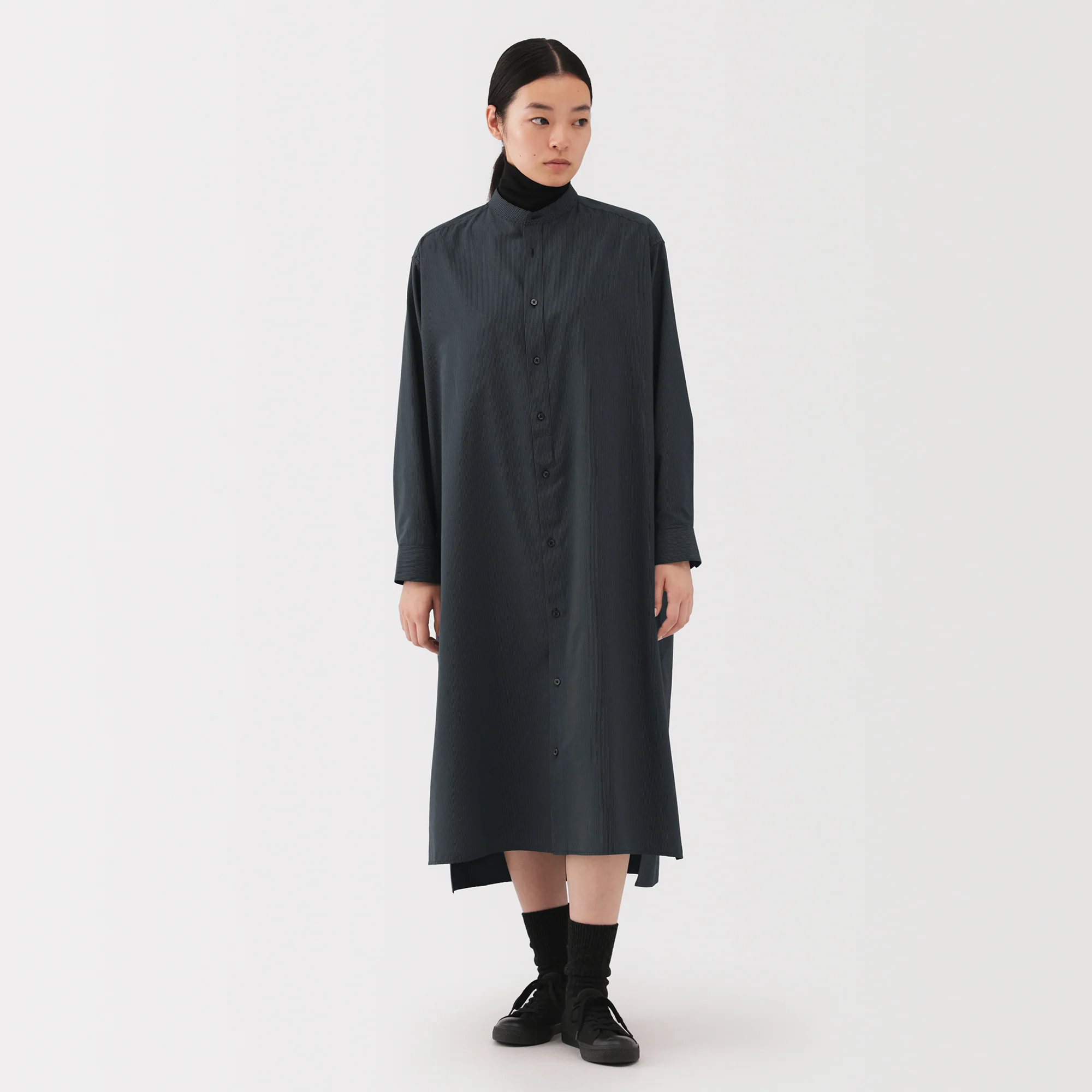 Labo Modal Blend Relaxed Shirt Dress - Image 4