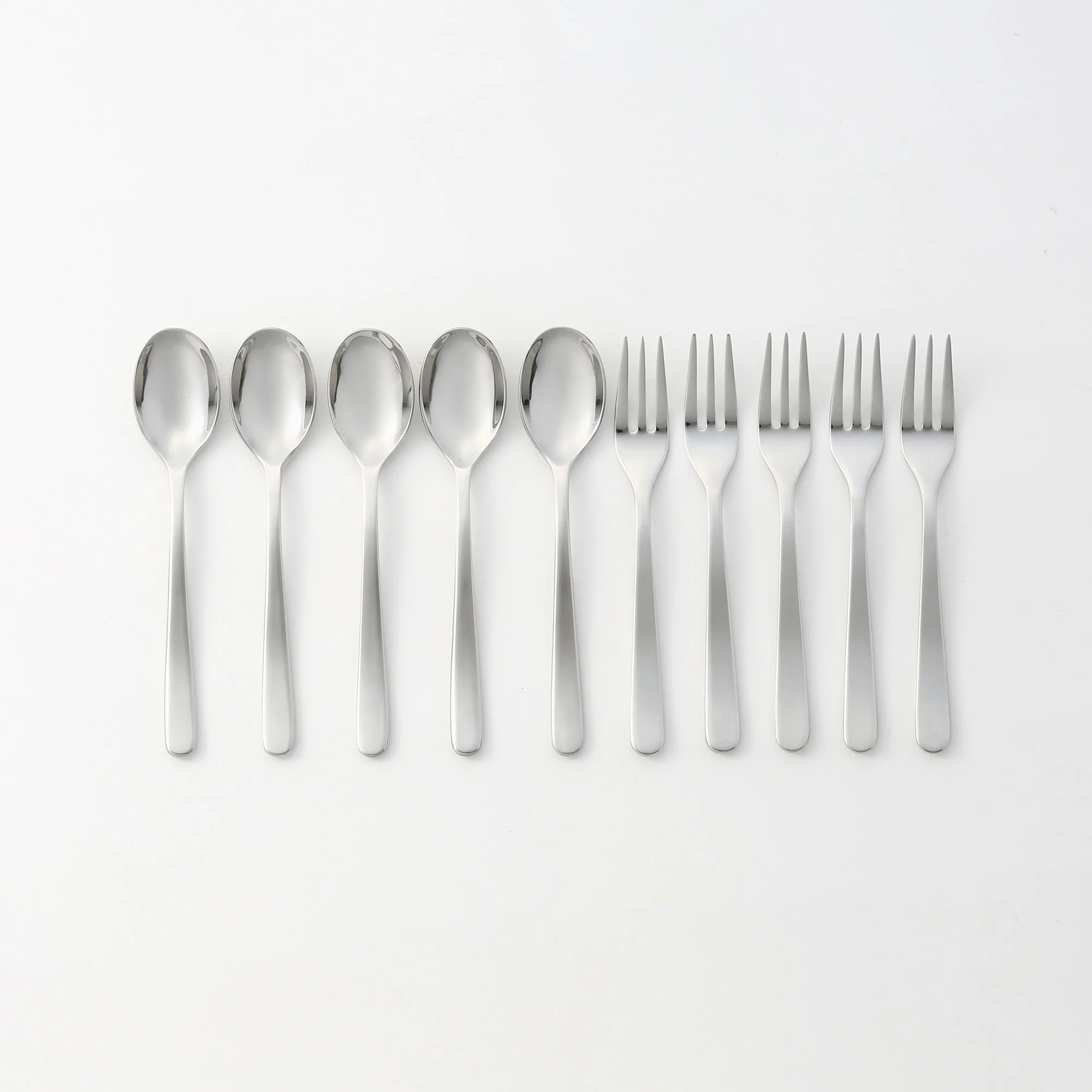 MUJI IDÉE Jasper Morrison Tea Spoon/Cake Fork 10 Piece Set - Image 2